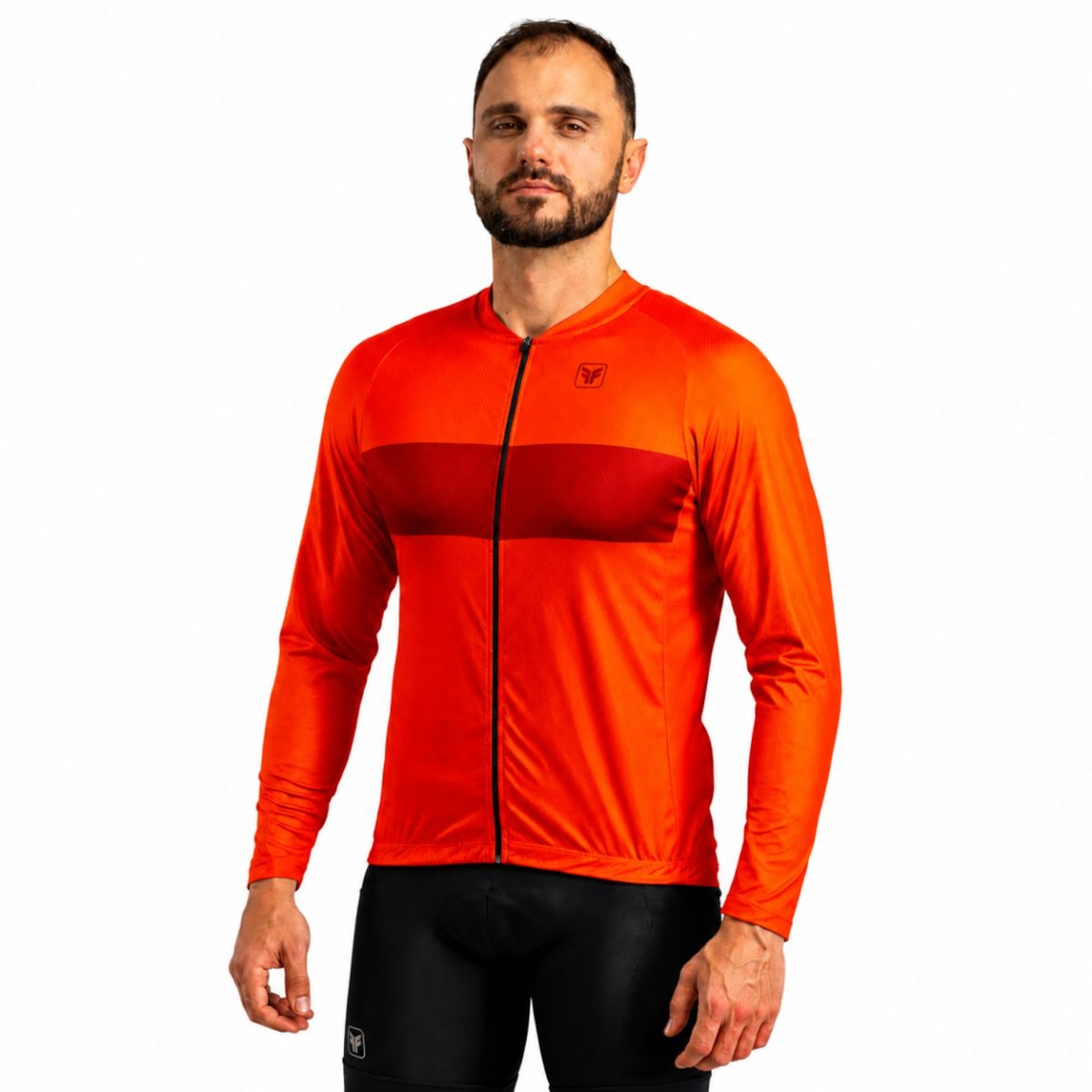 Camiseta Ciclismo Manga Longa Free Force Basic Masculina - Foto 1