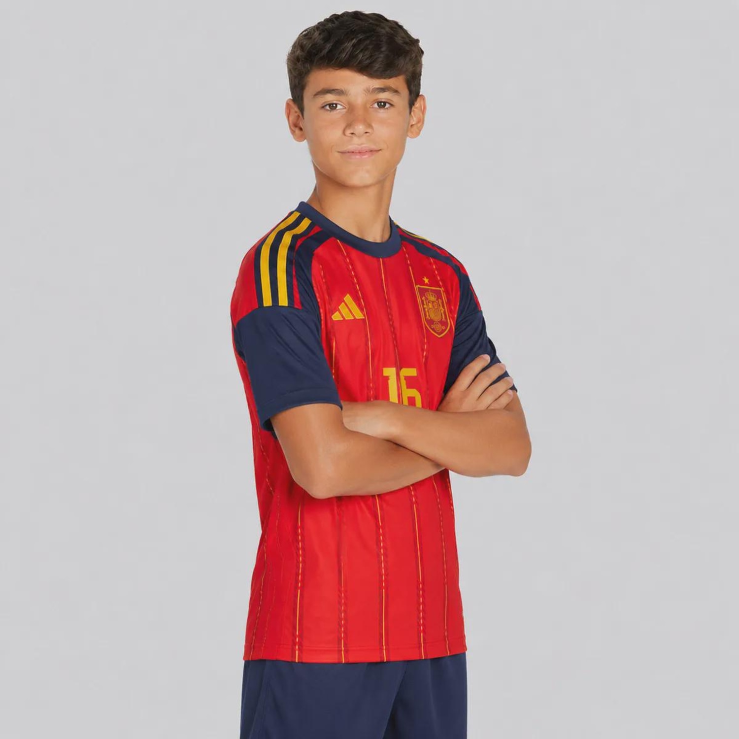 Camisa Espanha I 26/27 16 Rodrigo adidas Infantil - Foto 3