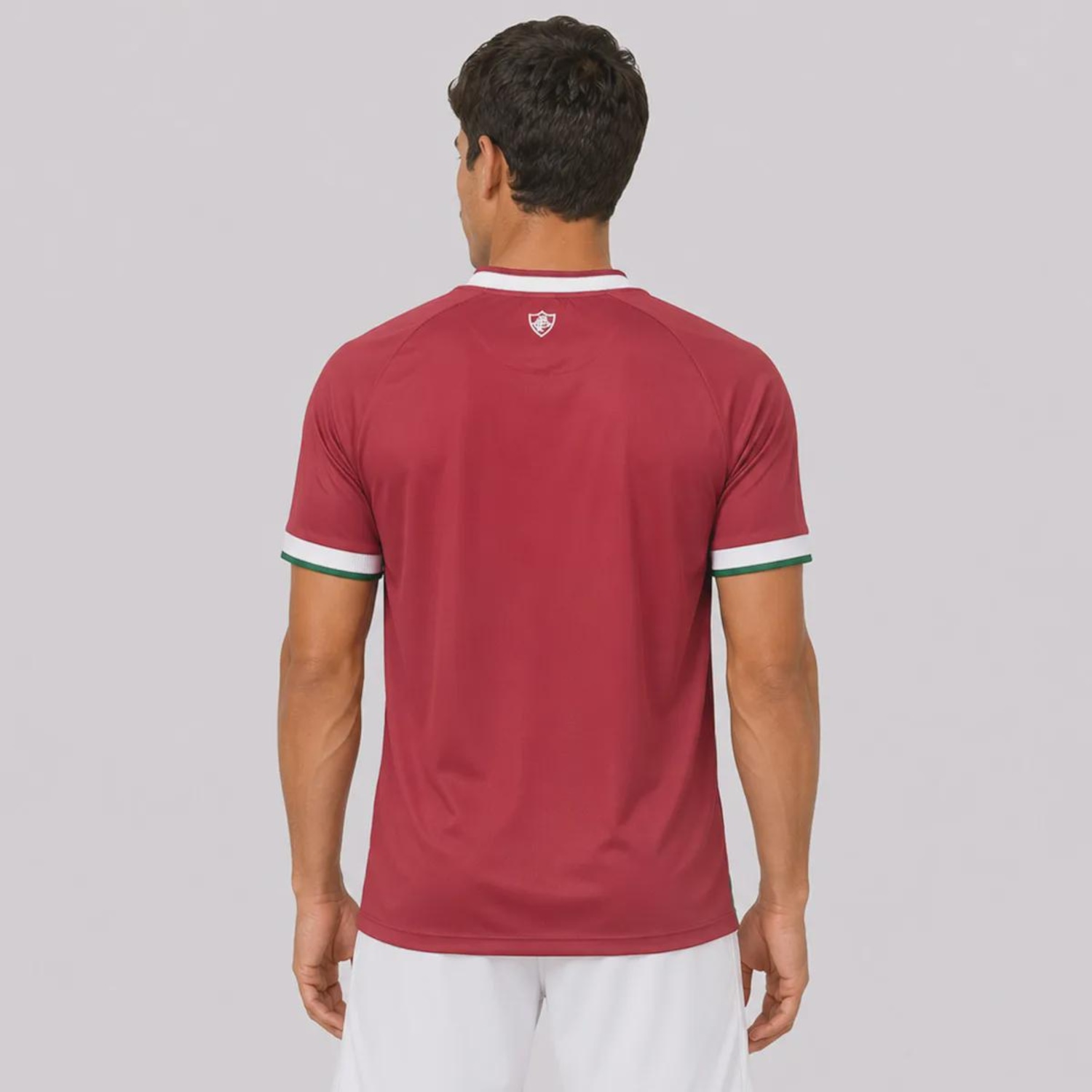 Camisa do Fluminense Listrada Grená Masculina - Foto 4