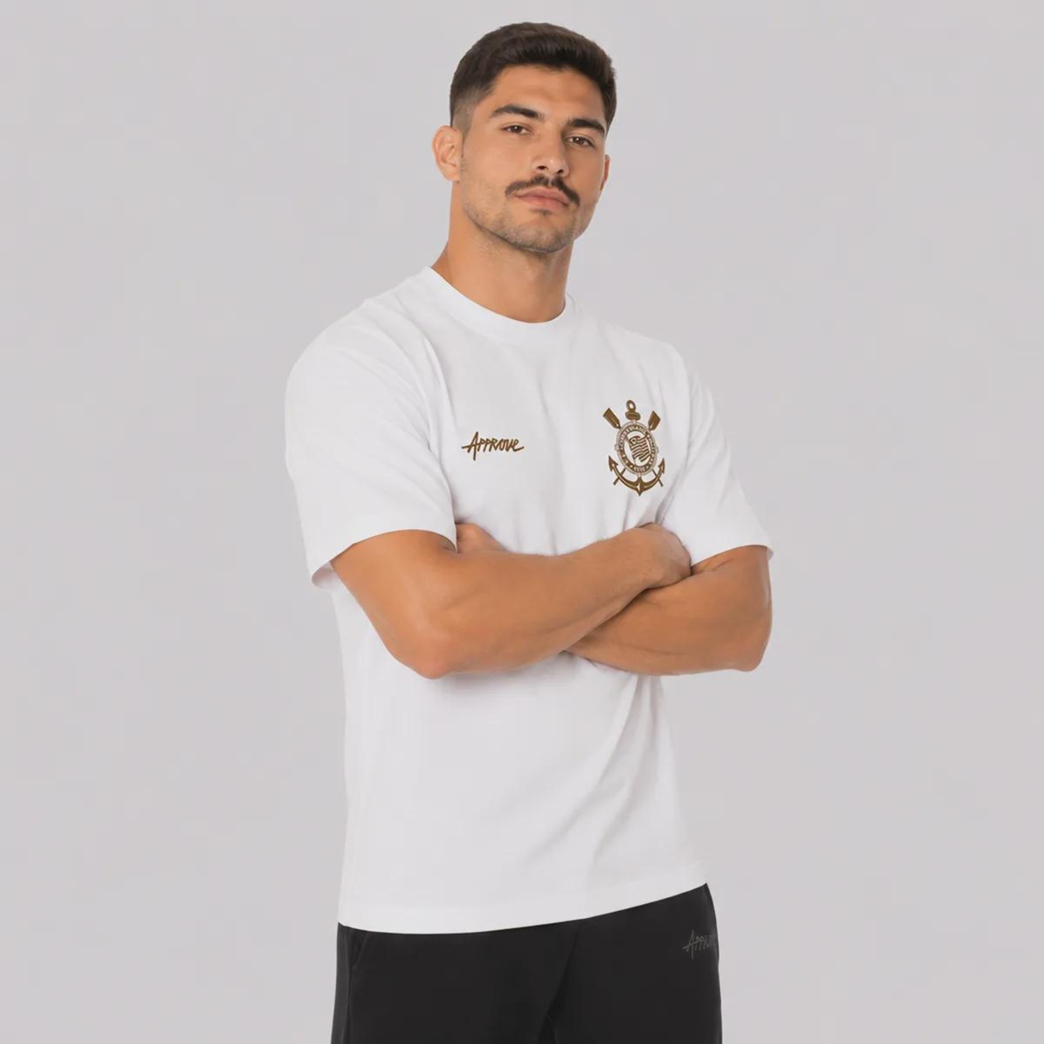 Camiseta Approve Centenário Core Corinthians Masculina - Foto 2