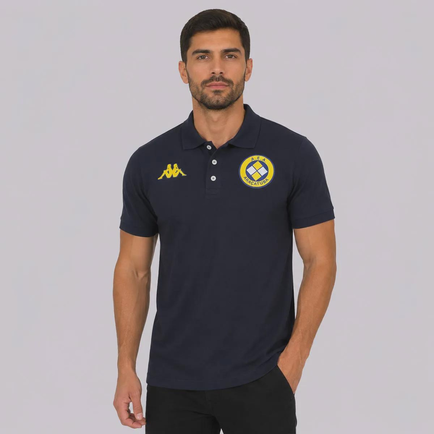 Camisa Polo Kappa Piquet Araçatuba 2026 Masculina - Foto 1