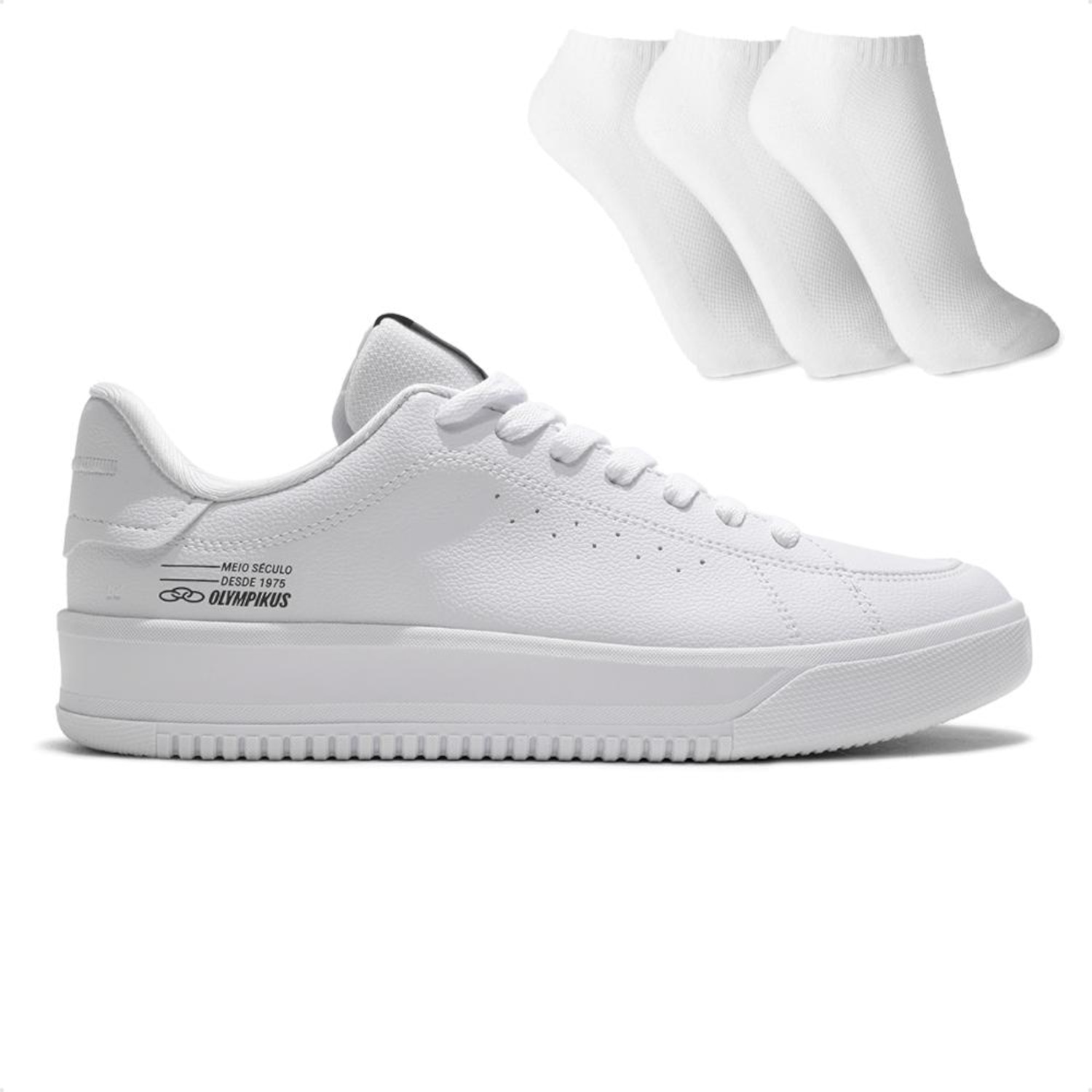 Tênis Masculino Olympikus Eros 2 + 3 Pares de Meias - Foto 1