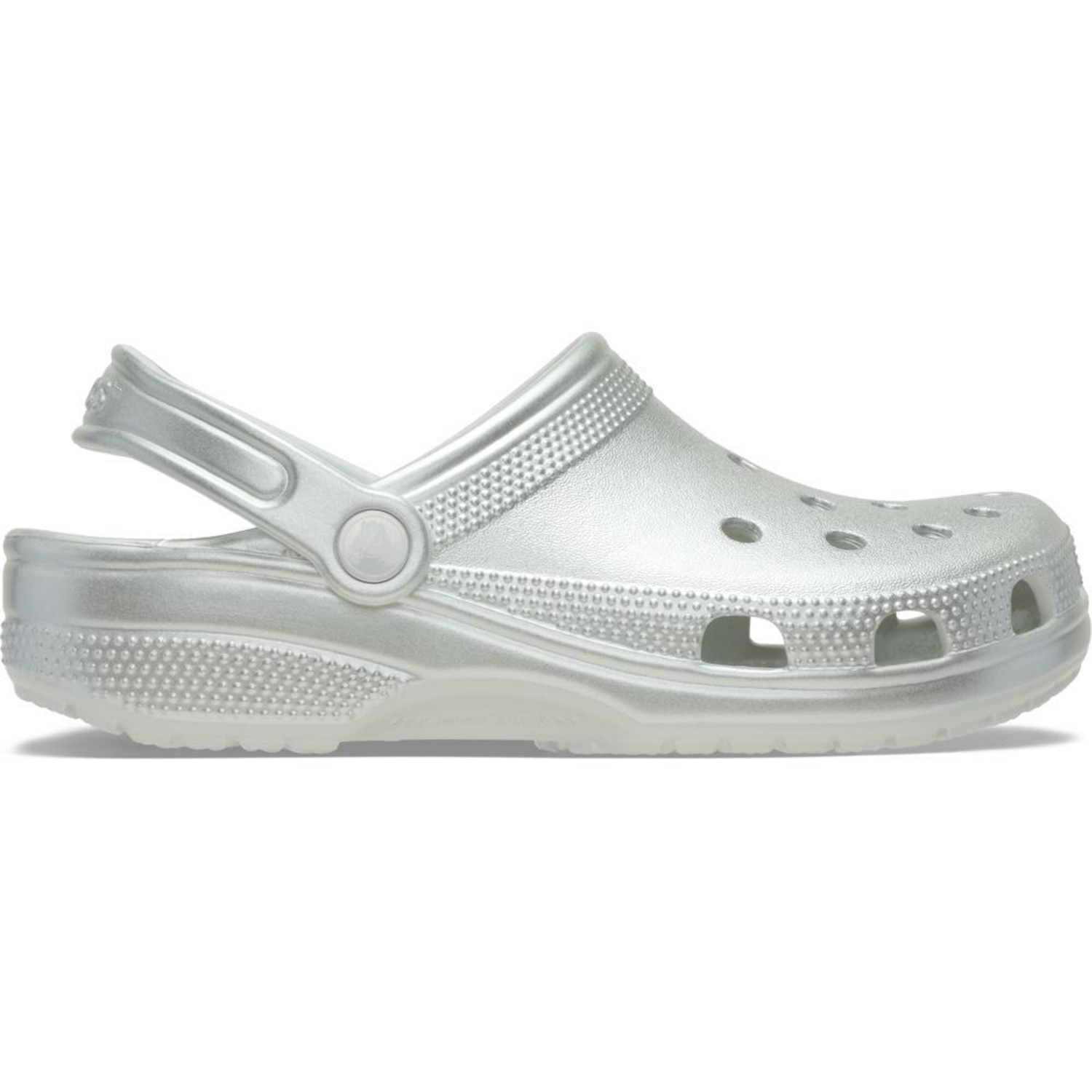Sandália Crocs Classic Tinted Metallic Clog Moonlight - Unissex - Foto 1