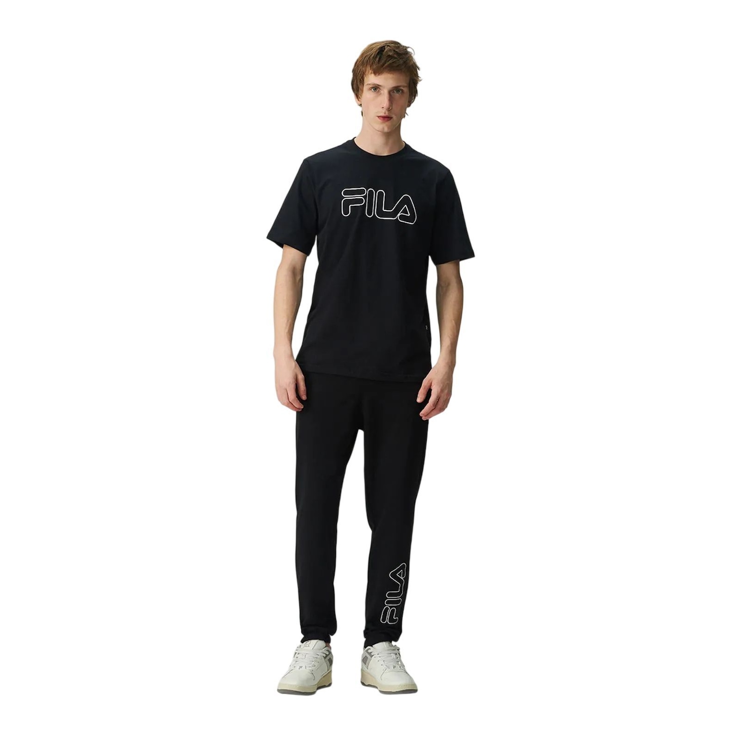Camiseta Fila Regular Letter Outline Masculina - Foto 3