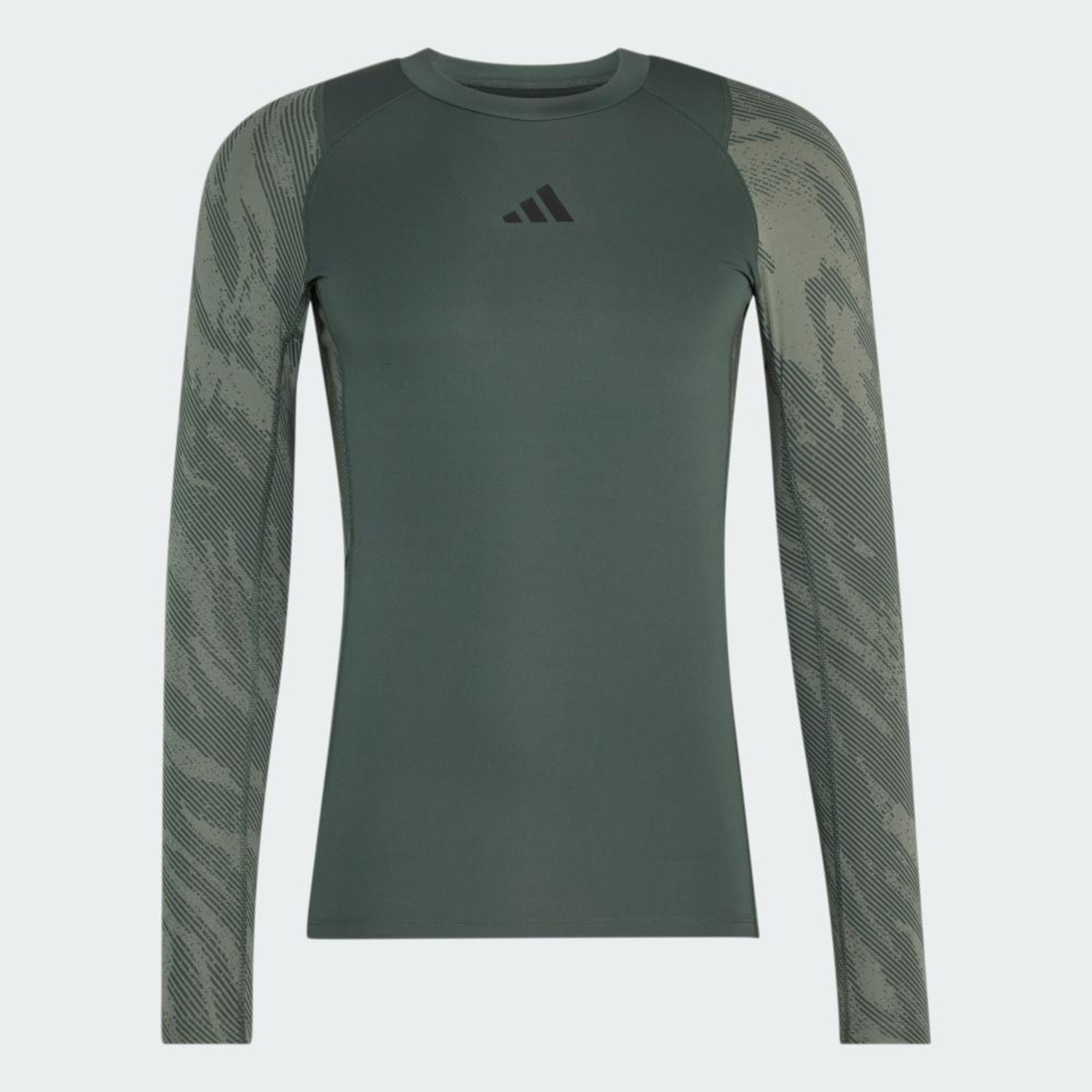Camiseta Manga Longa adidas Techfit AOP Masculina - Foto 2