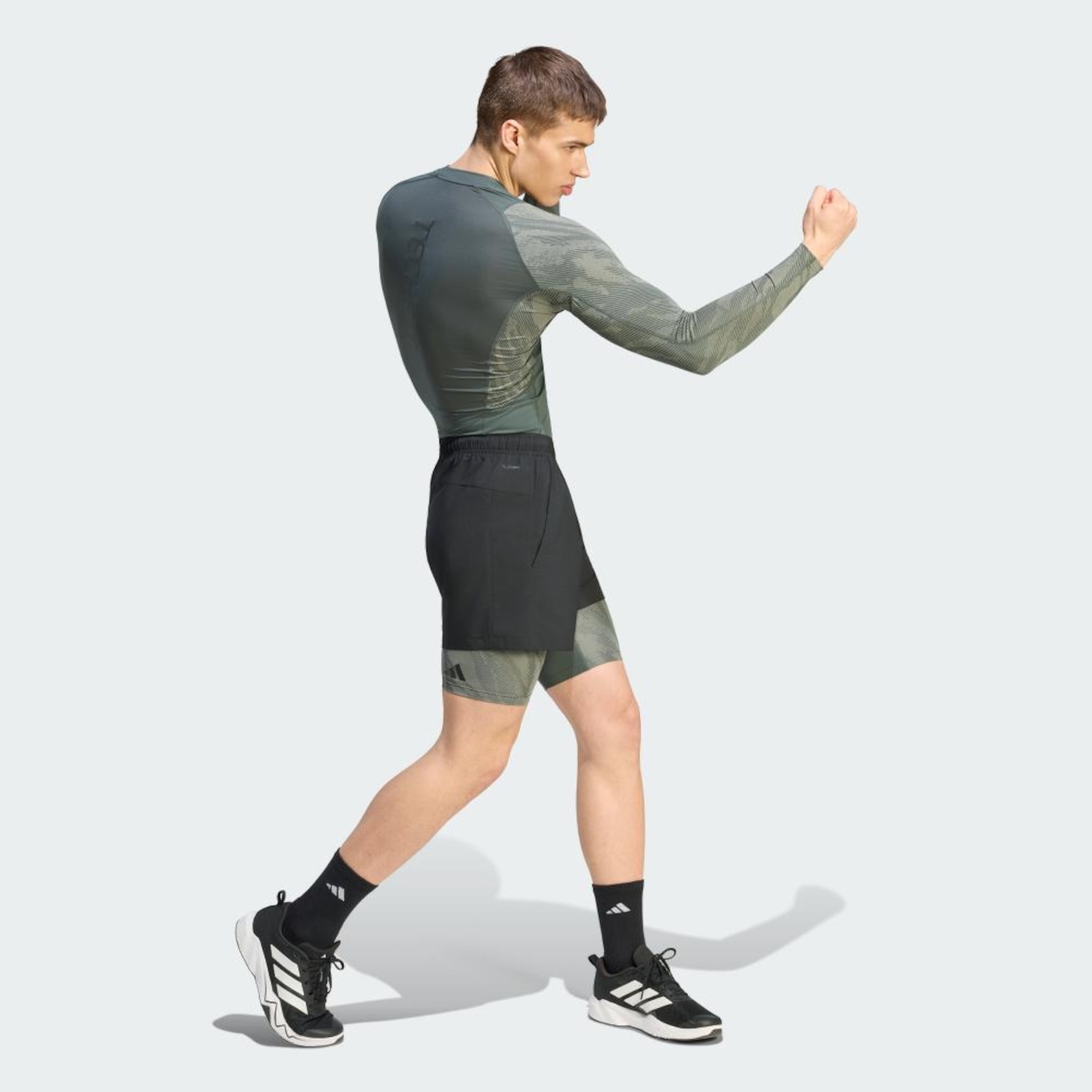 Camiseta Manga Longa adidas Techfit AOP Masculina - Foto 4