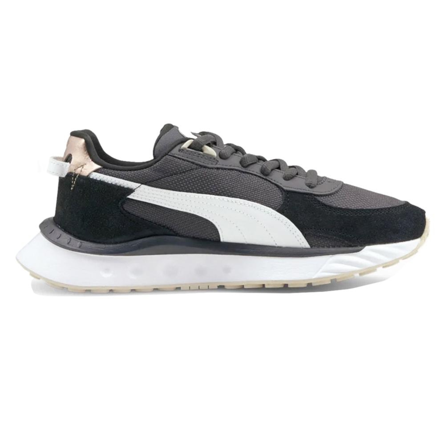 Tênis Feminino Puma Wild Rider Soft Metal Ebony - Foto 1