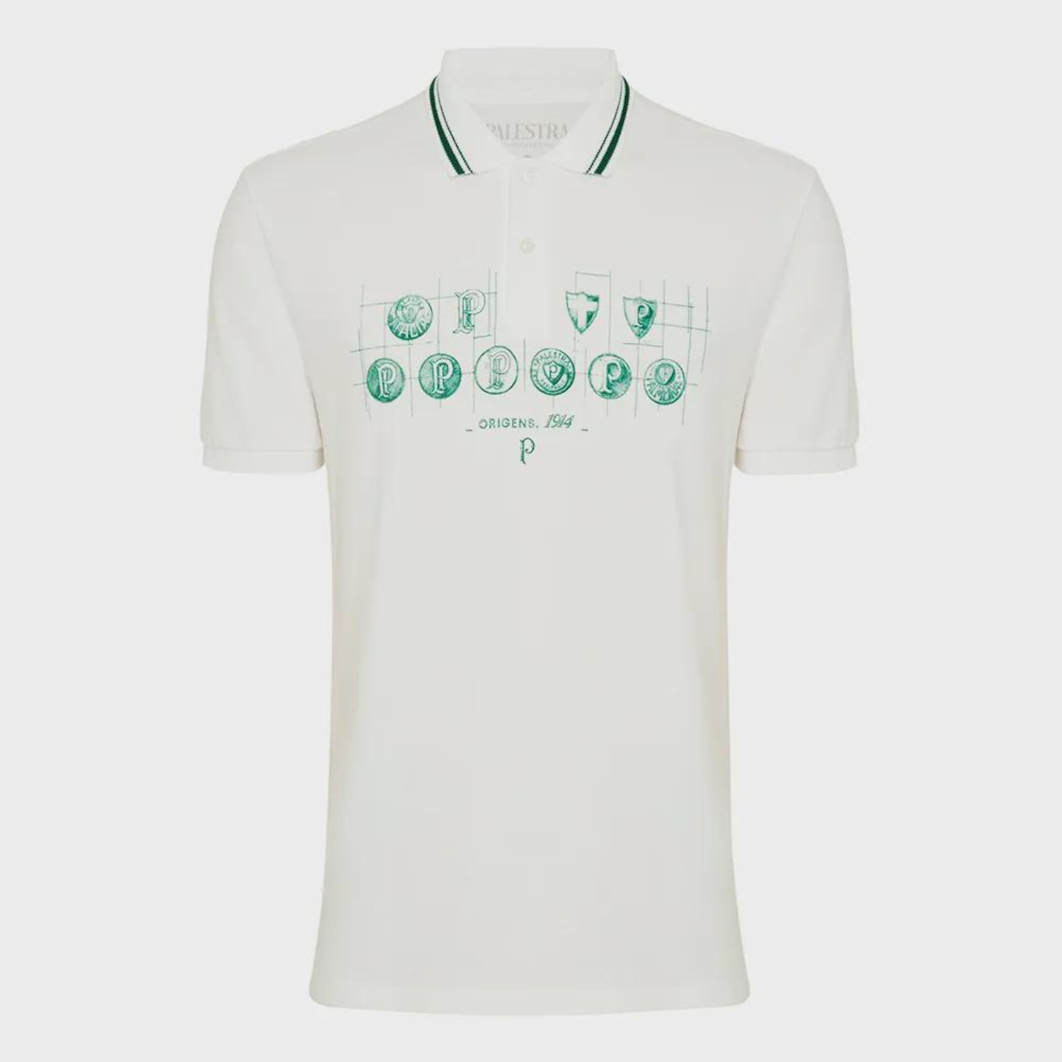 Camisa Polo Palmeiras Vestem Origens Brasões Masculina - Foto 1