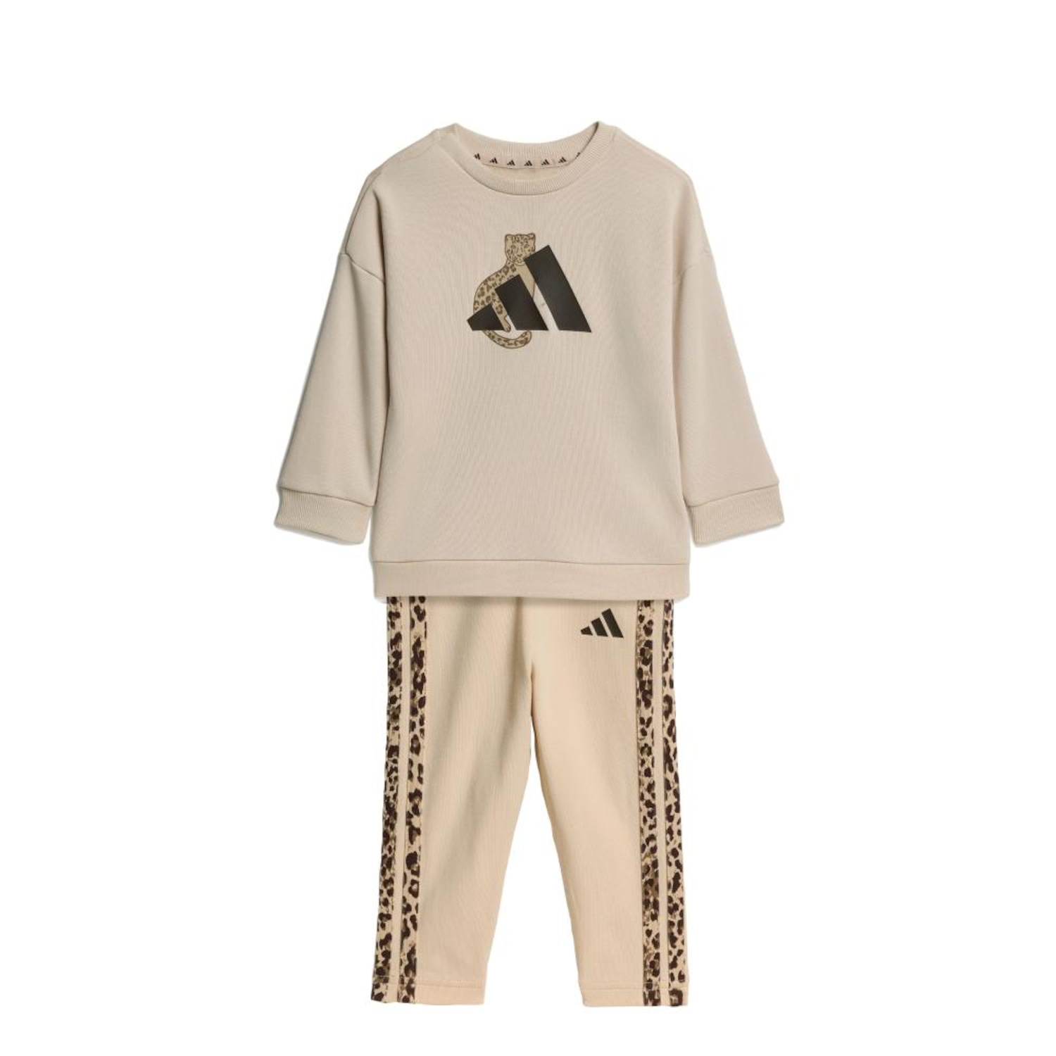 Conjunto Blusão adidas + Calça Legging Animal Infantil - Foto 1