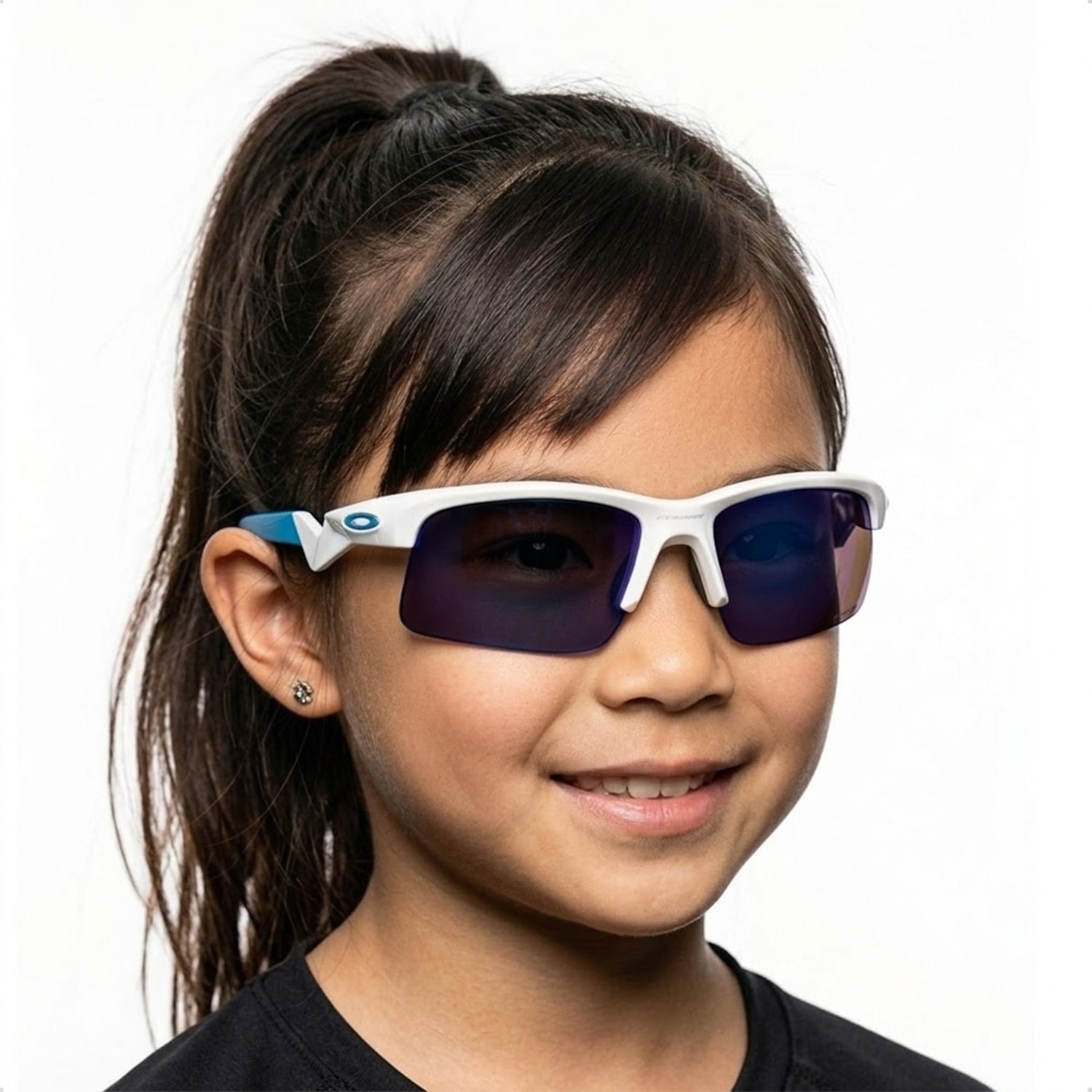 Óculos de Sol Infantil Oakley Capacitor Prizm Safira - Foto 3