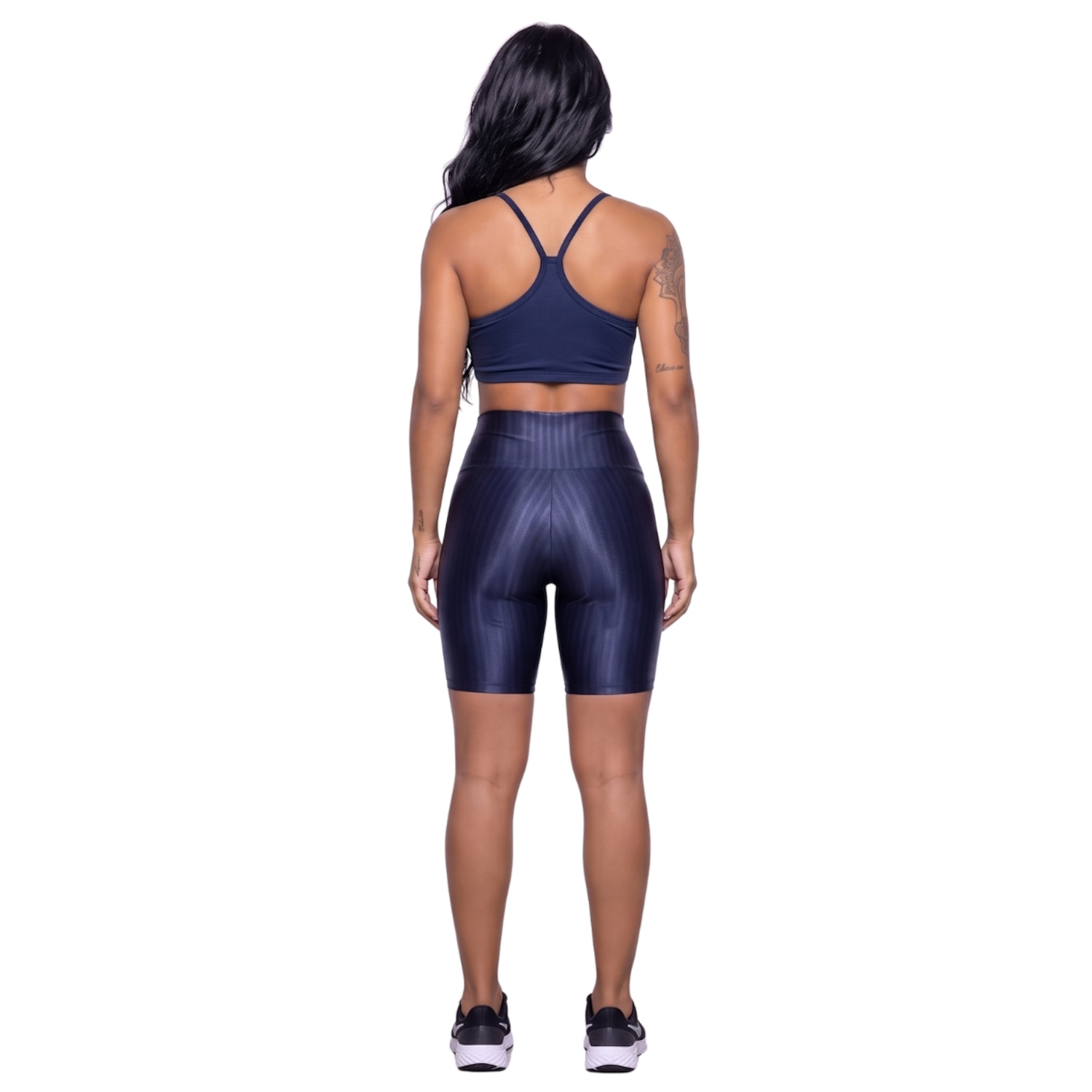 Conjunto Feminina Fitness Top Alça Fina e Bermuda New Zig Vekyo Roupa De Academia Musculação - Foto 2