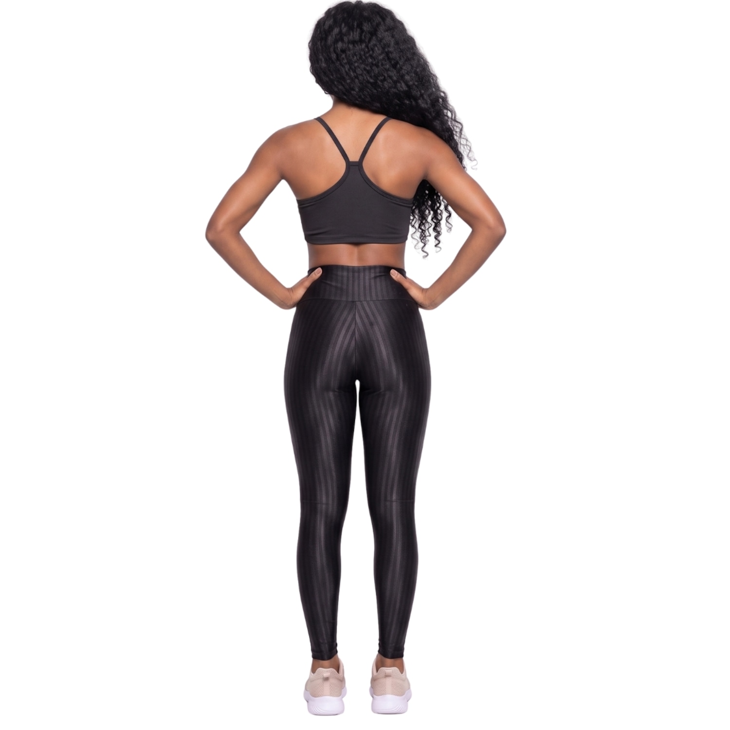 Conjunto Feminina Fitness Top Alça Fina e Calça New Zig Vekyo Roupa De Academia Musculação - Foto 2