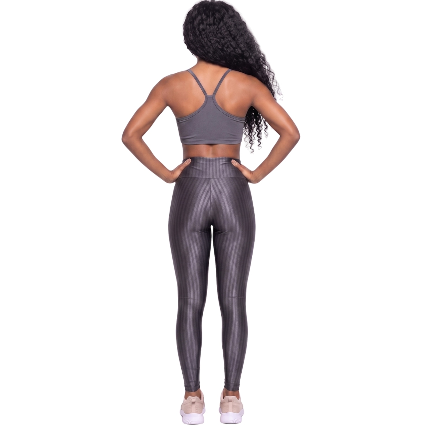 Conjunto Feminina Fitness Top Alça Fina e Calça New Zig Vekyo Roupa De Academia Musculação - Foto 2