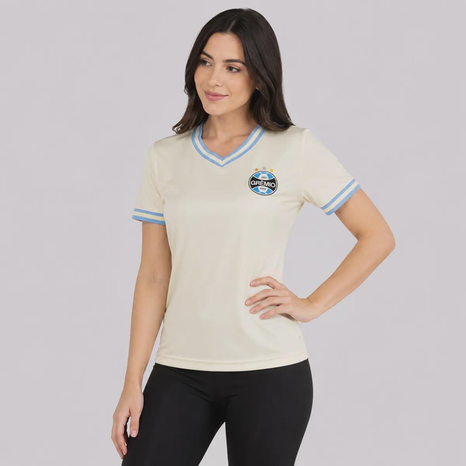 Camisa do Grêmio Baby Look Dry Feminina - Foto 1