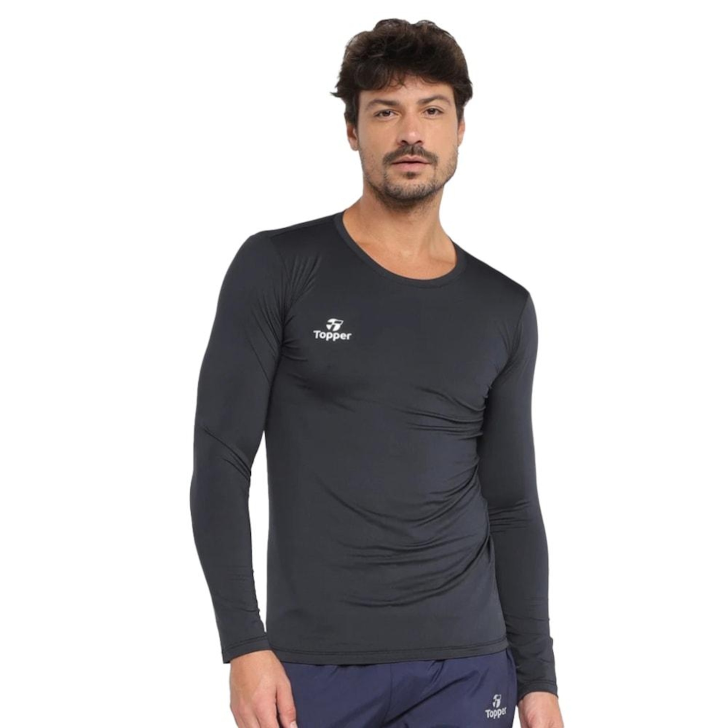 Camisa Térmica Topper Classic New Manga Longa Adulto - Foto 1