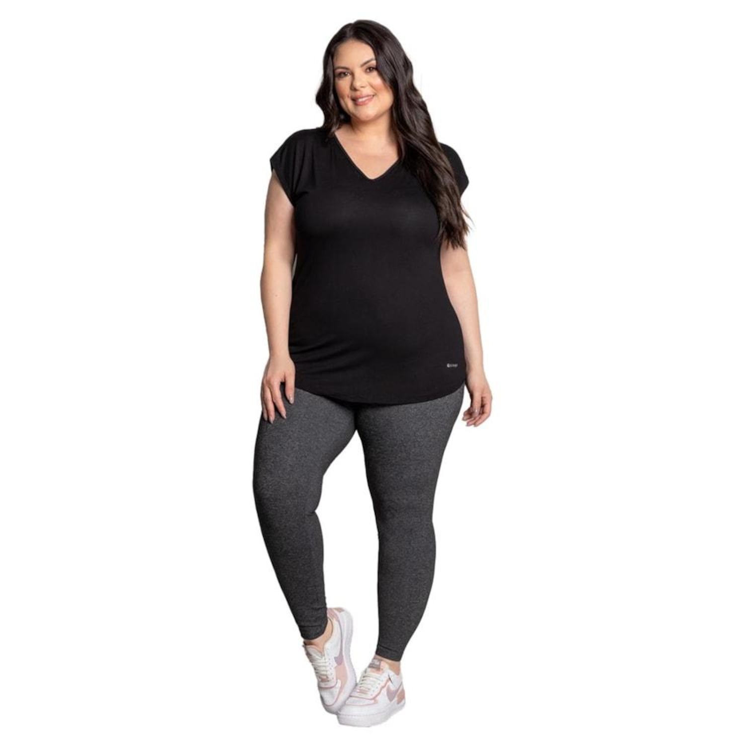 Camiseta Trinys Fluidity Essential A-874 Plus Size Feminina - Foto 3