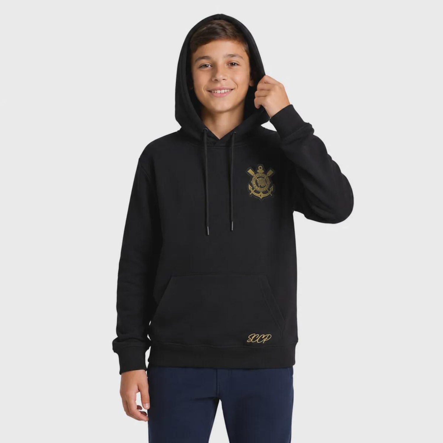 Blusão de Moletom do Corinthians Logo Infantil - Foto 2