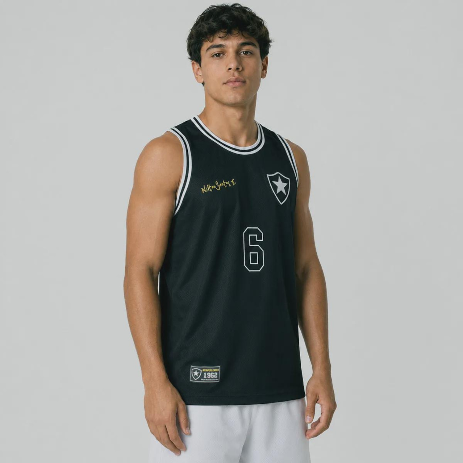 Camiseta Regata do Botafogo Retrô Nilton Santos Masculina - Foto 2