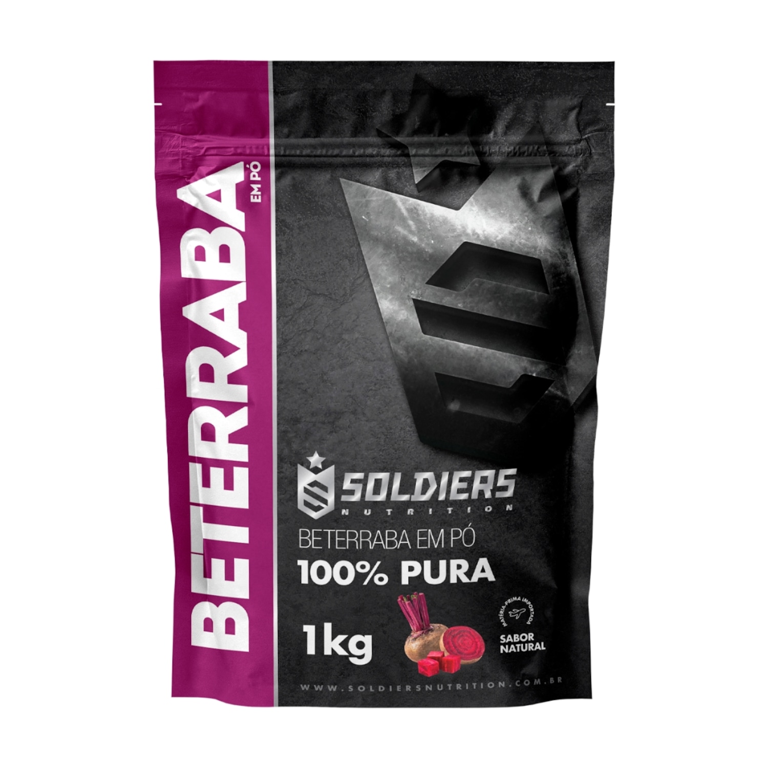 Beterraba Em Pó - 100% Pura - Soldiers Nutrition Tamanho: 1kg - Foto 1