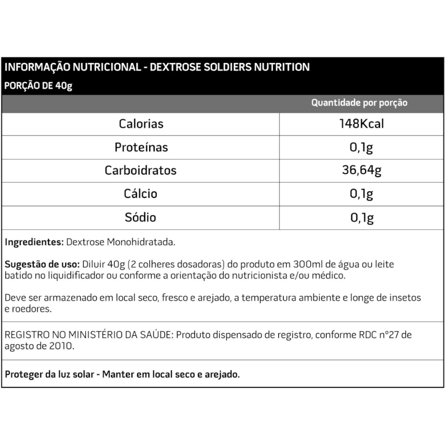 Dextrose - 100% Puro Importado - Soldiers Nutrition Tamanho: 1kg - Foto 3