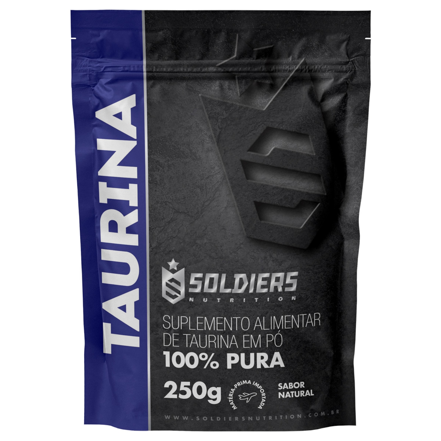 L-Taurina 250g 100% Pura Importada Soldiers Nutrition - Foto 1