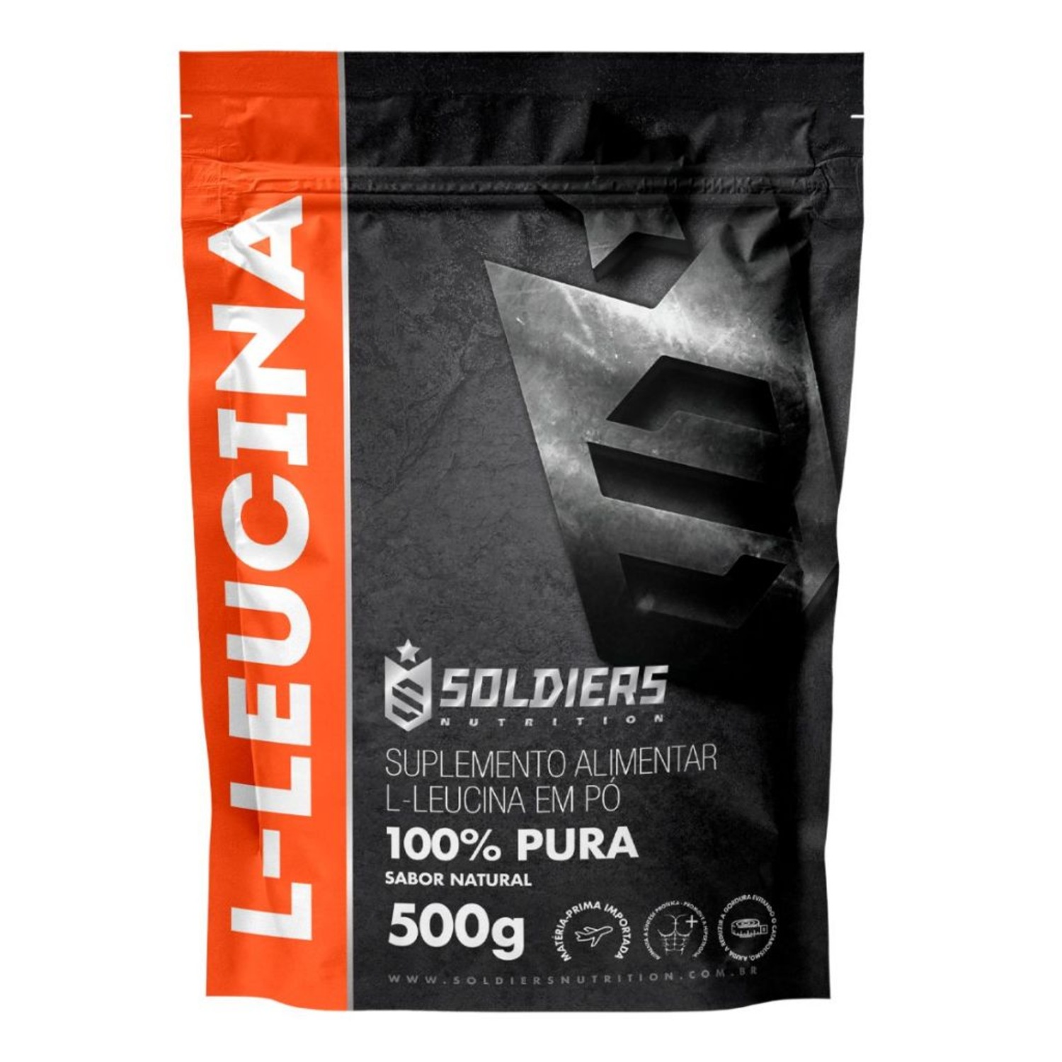 L-Leucina 500g - 100% Pura Importada Soldiers Nutrition - Foto 4