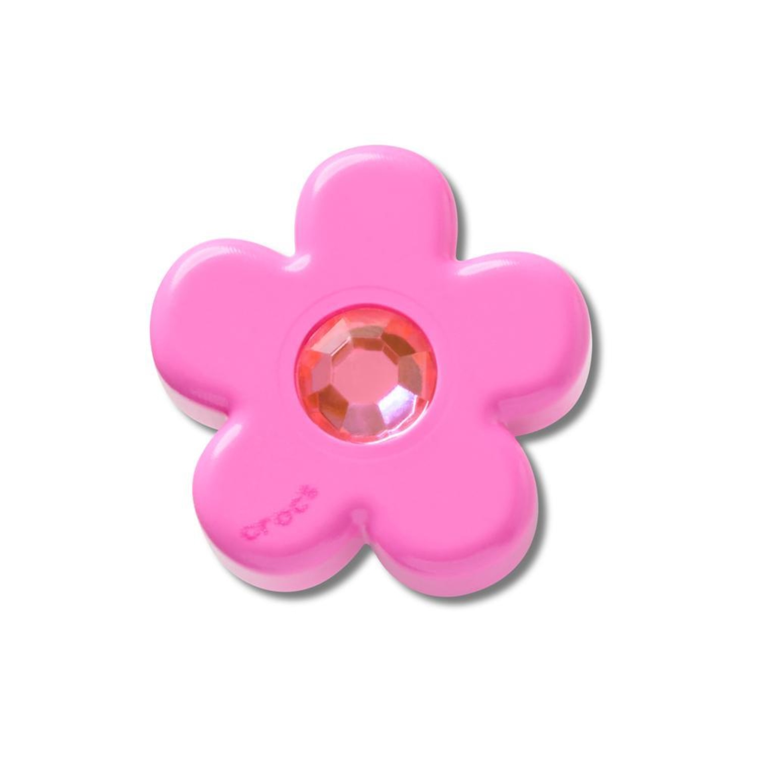 Jibbitz™ Crocs Flor Rosa Com Gema Único - Unissex - Foto 1