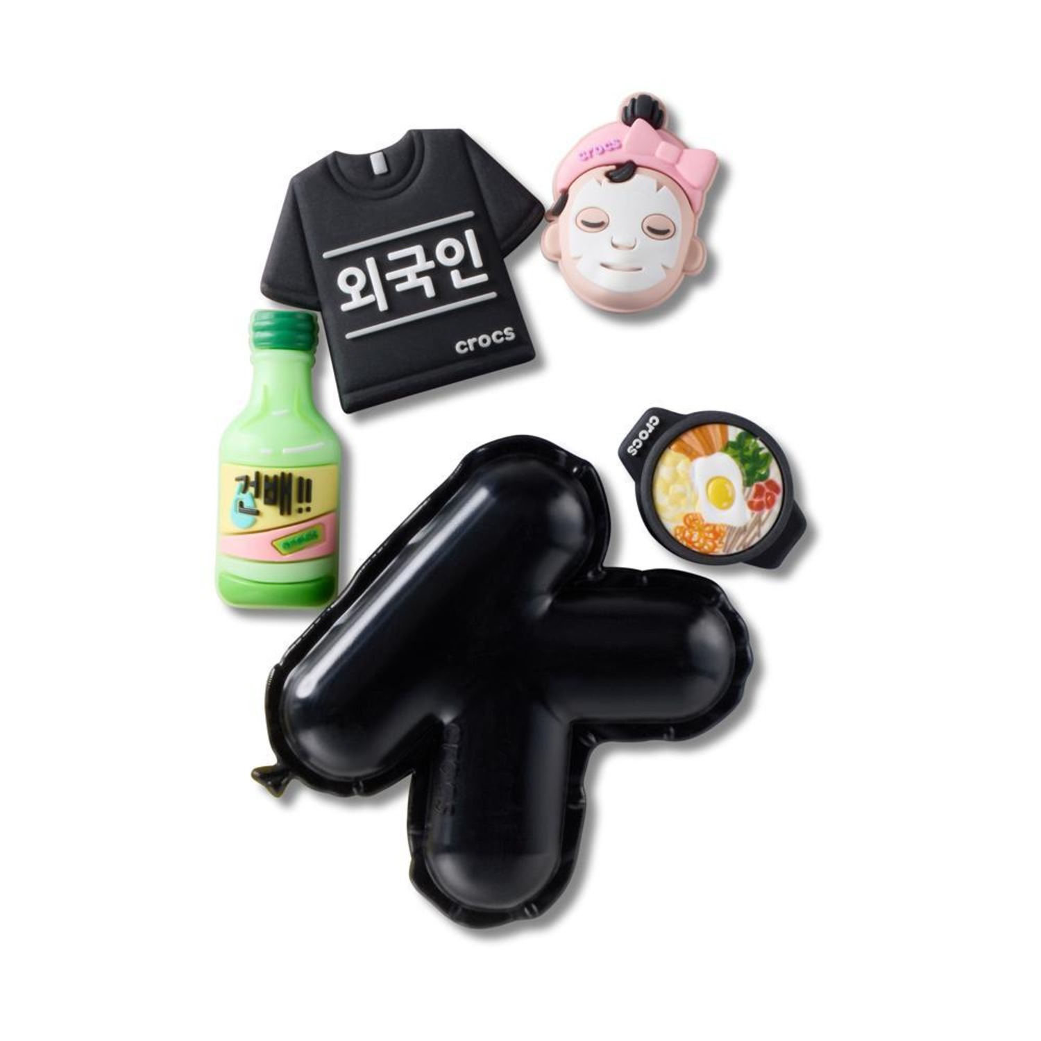 Jibbitz™ Crocs Essenciais Da Coreia Pack Com 5 Peças Único - Unissex - Foto 1