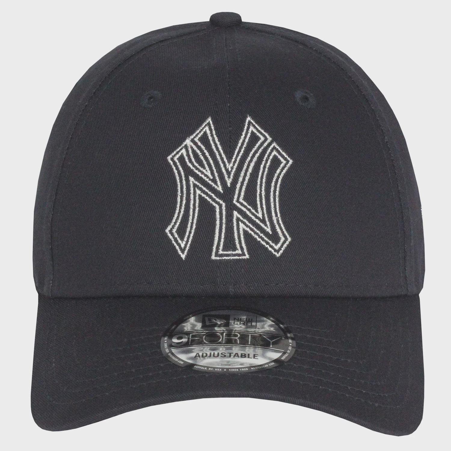 Boné Adulto New Era 9Forty Metallic Outiline New York Yankees Navy Aba Curva - Foto 1