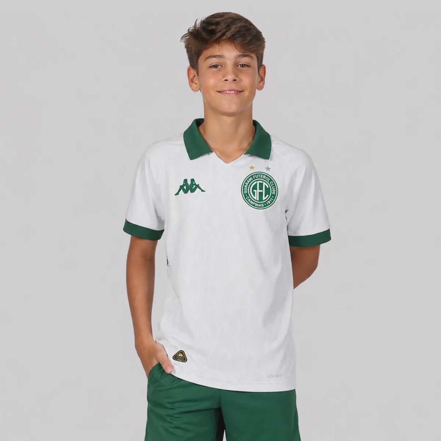Camisa do Guarani II 2025 Kappa Infantil - Foto 1