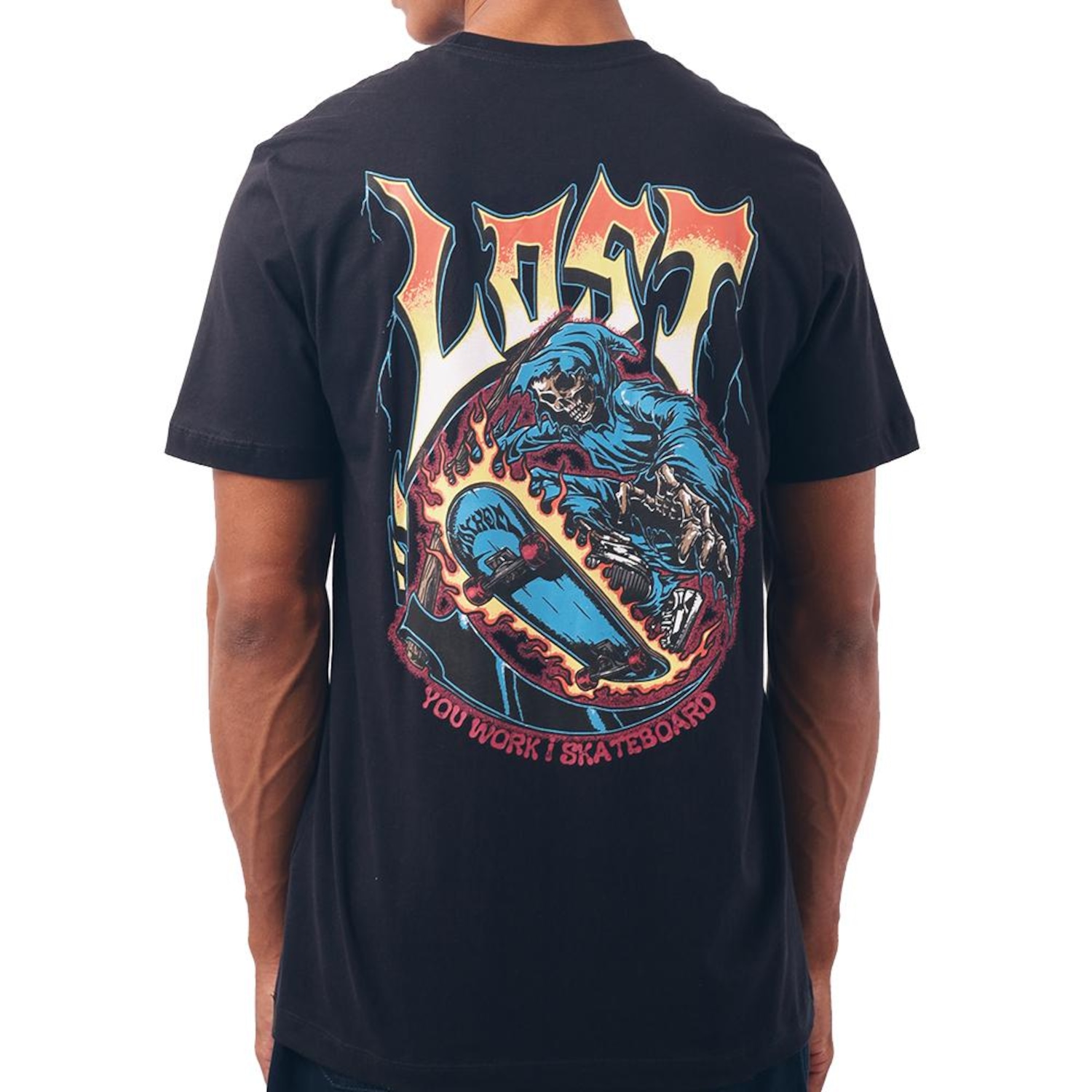 Camiseta Lost You Work I Skateboard Masculina - Foto 2