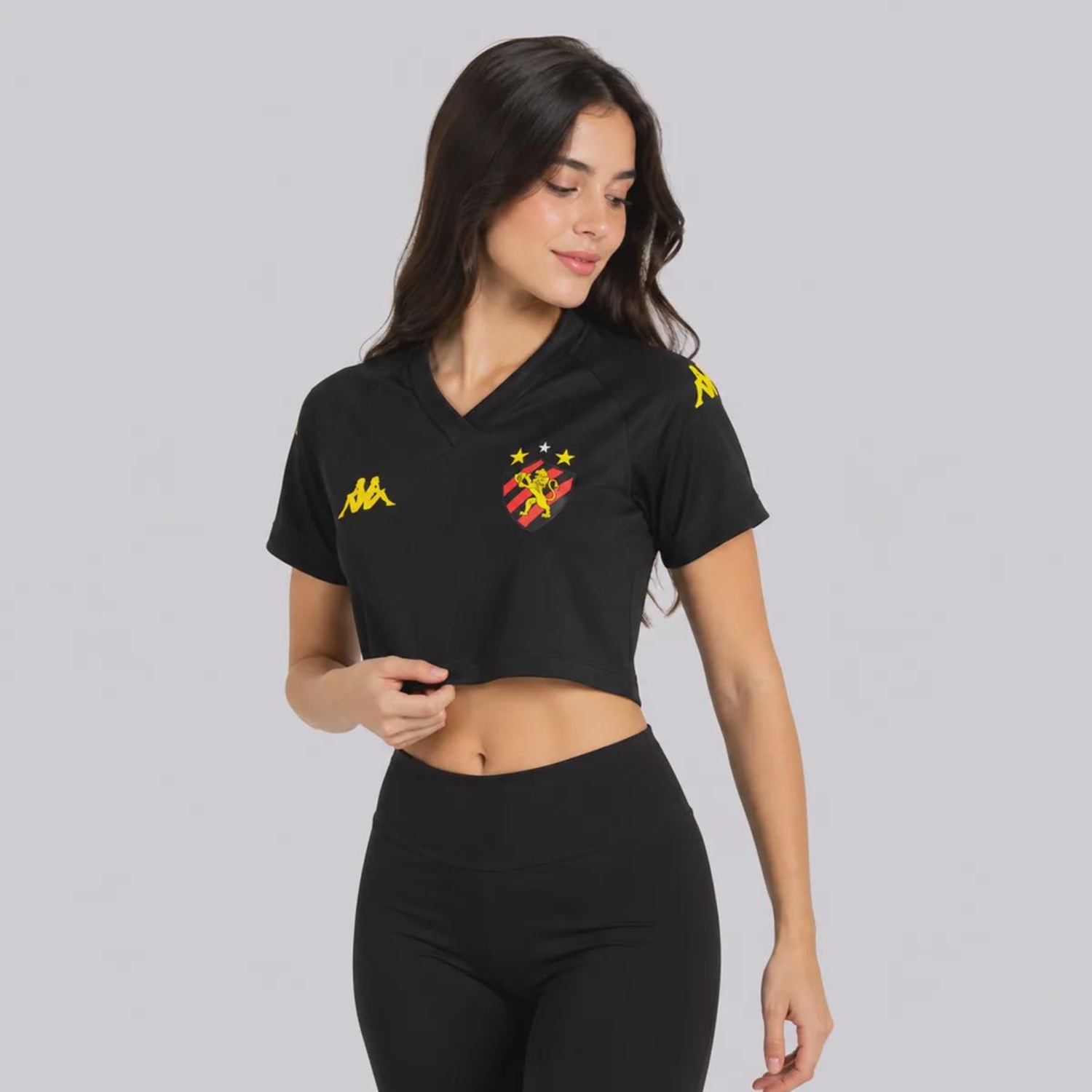 Cropped do Sport Recife Supporter 2026 Kappa Feminino - Foto 2