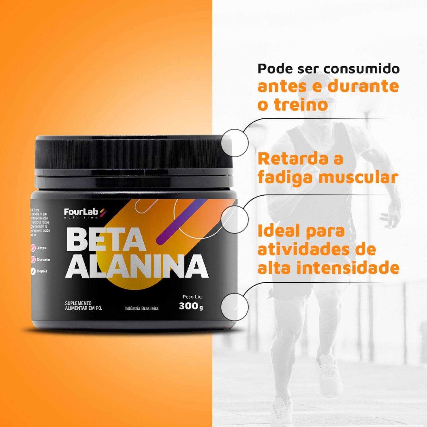 Beta Alanina FourLab 300g - Foto 3