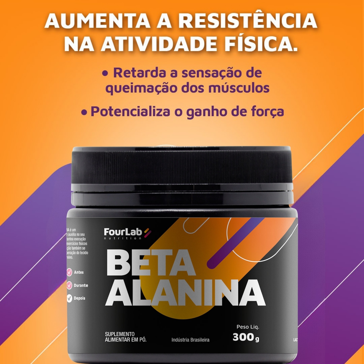 Beta Alanina FourLab 300g - Foto 4