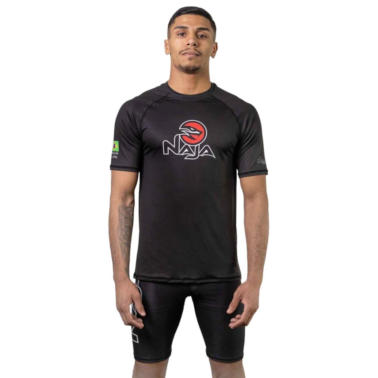Camisa Naja Rash Guard Snake Manga Curta Masculina - Foto 1