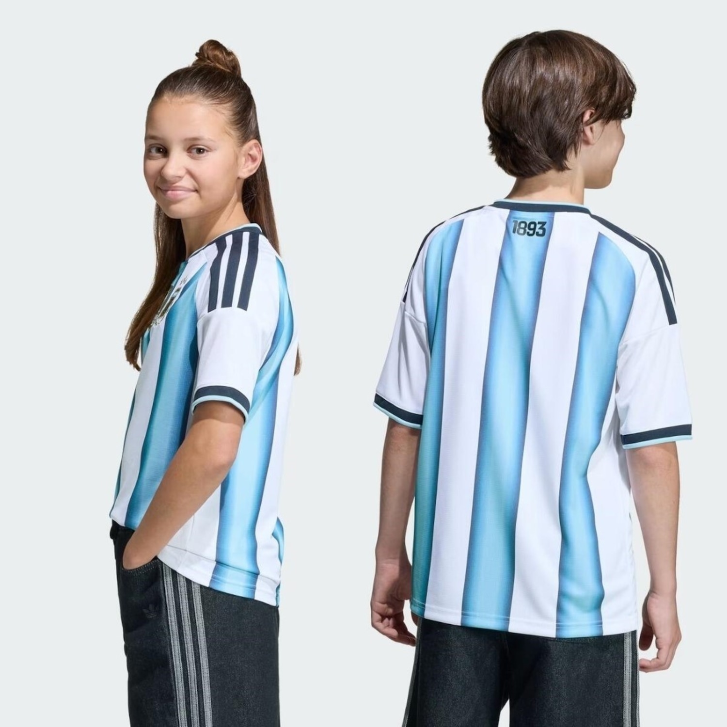 Camisa Argentina adidas Uniforme 1 2026 - Infantil - Foto 2