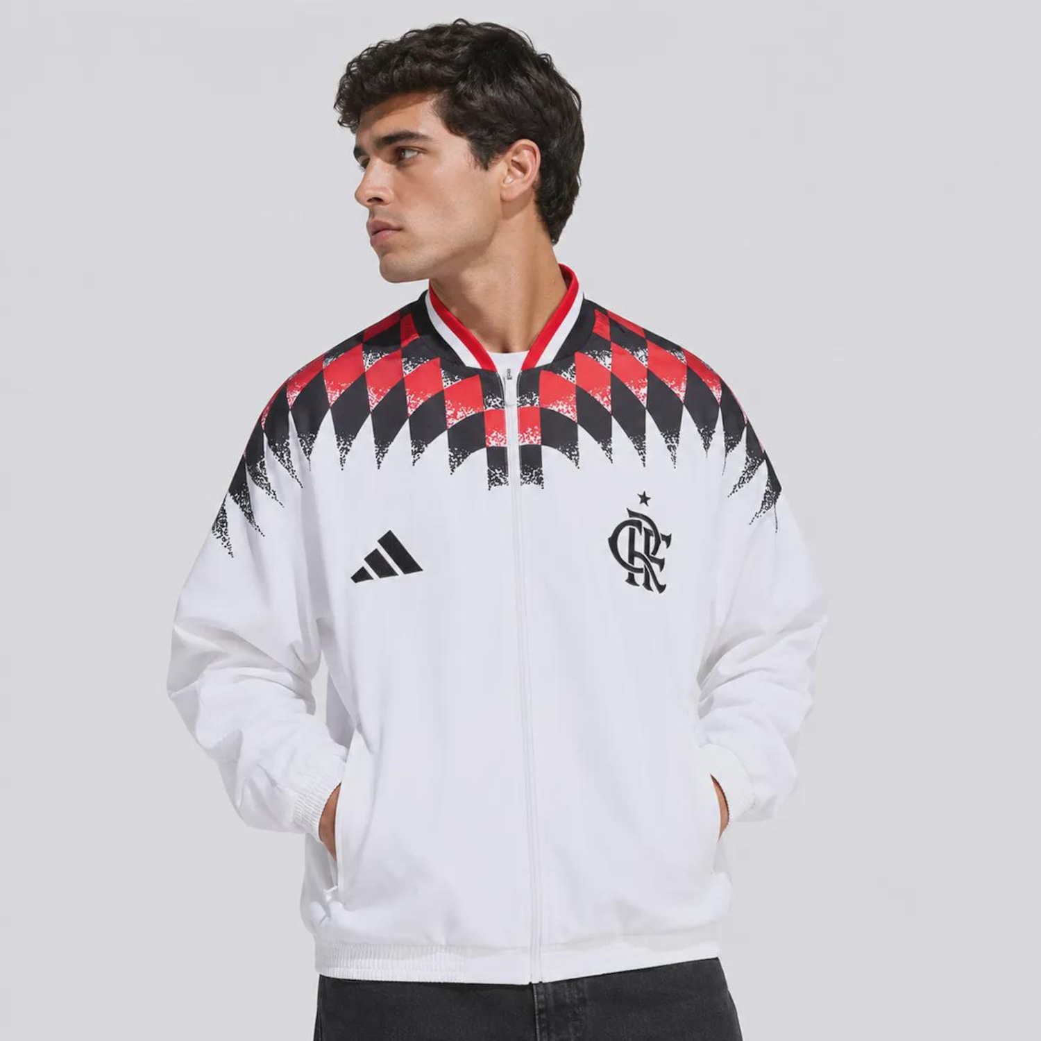 Jaqueta do Flamengo adidas ST Masculina - Foto 2