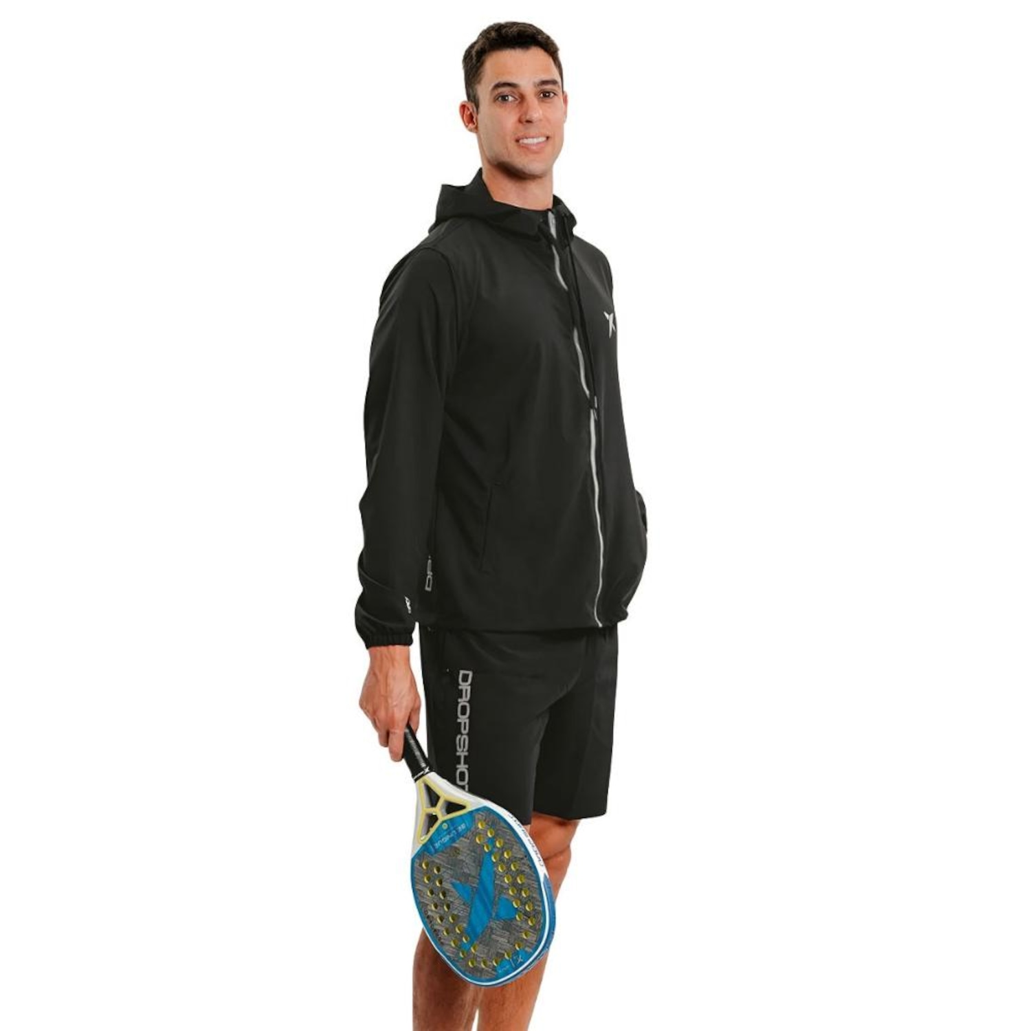 Jaqueta Corta Vento Drop Shot Basic W25 - Masculina - Foto 4