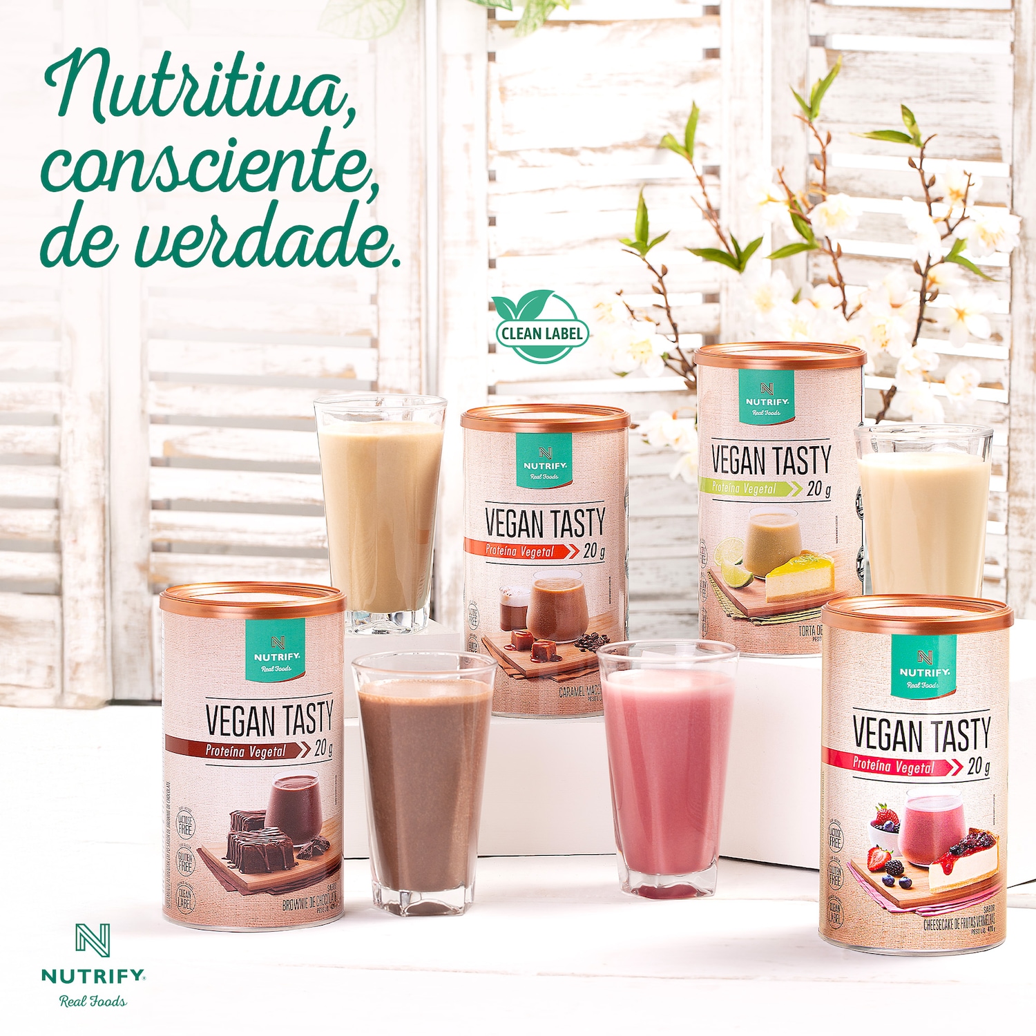 Nutrify Vegan Tasty Proteína Vegetal em Pó - 420g - Foto 4