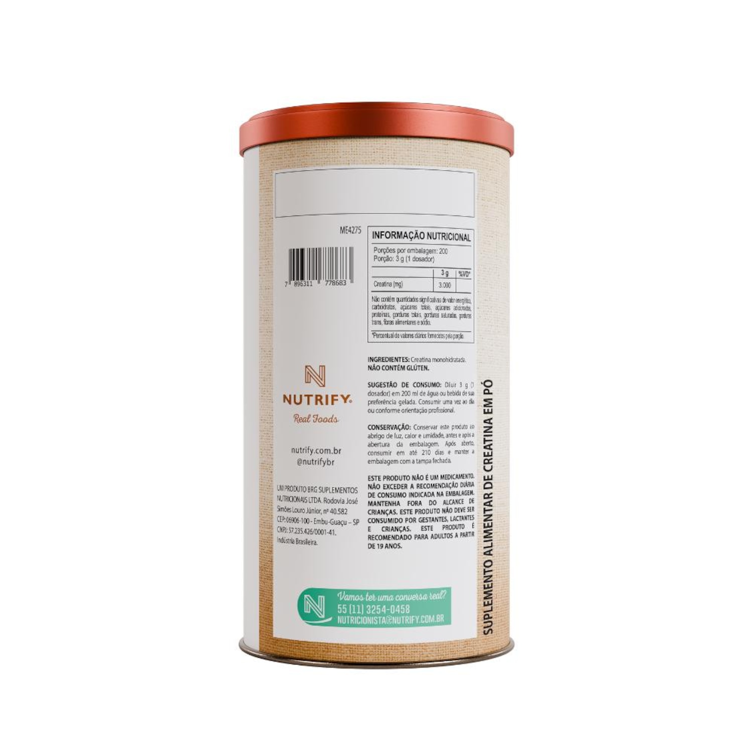 Creatina Monohidratada 100% Creatine Nutrify - Foto 4
