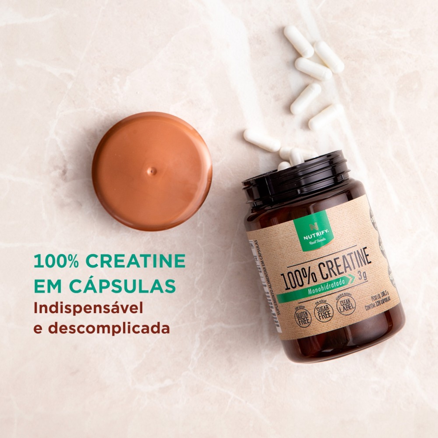100% Creatine em cápsula Nutrify - Foto 2