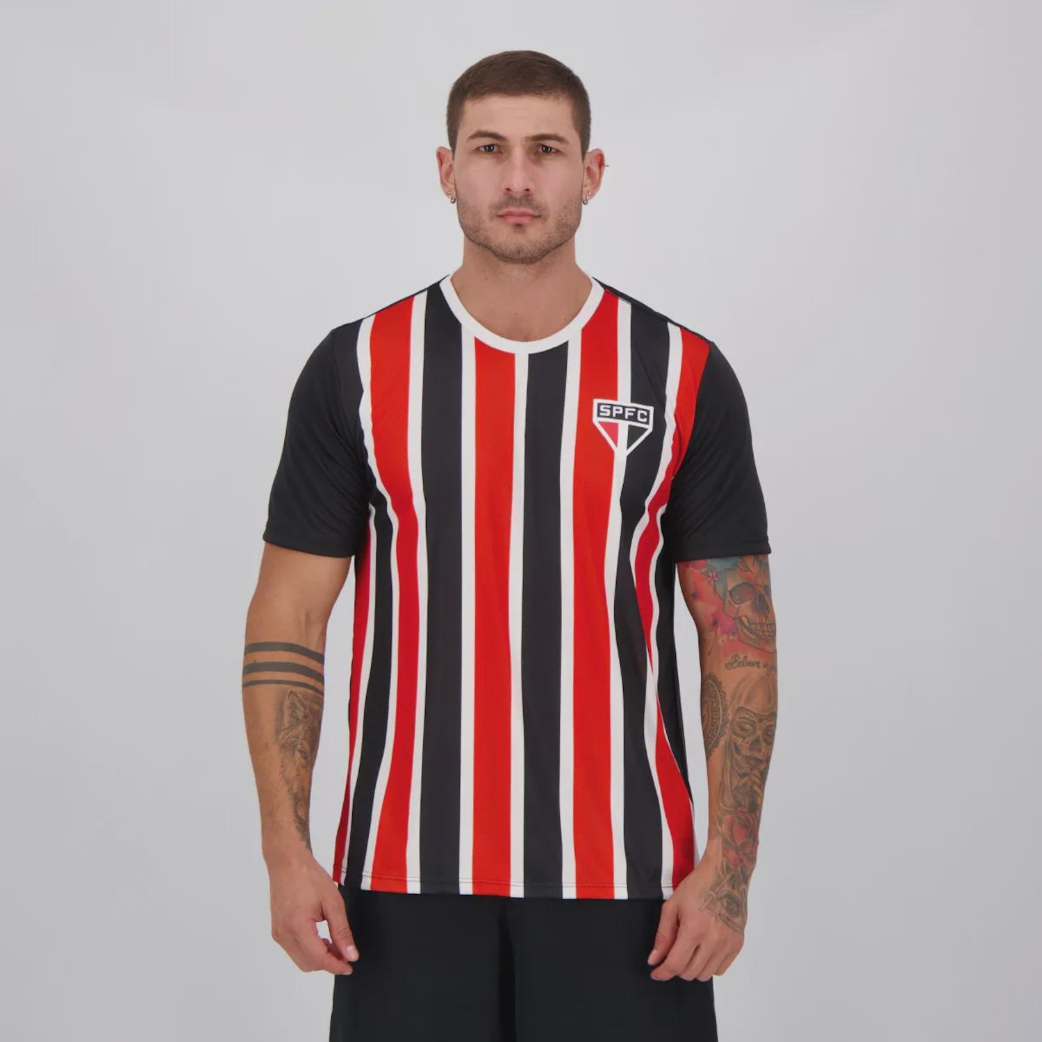 Kit 2 Camisas do São Paulo Stencil e Change Masculina - Foto 2