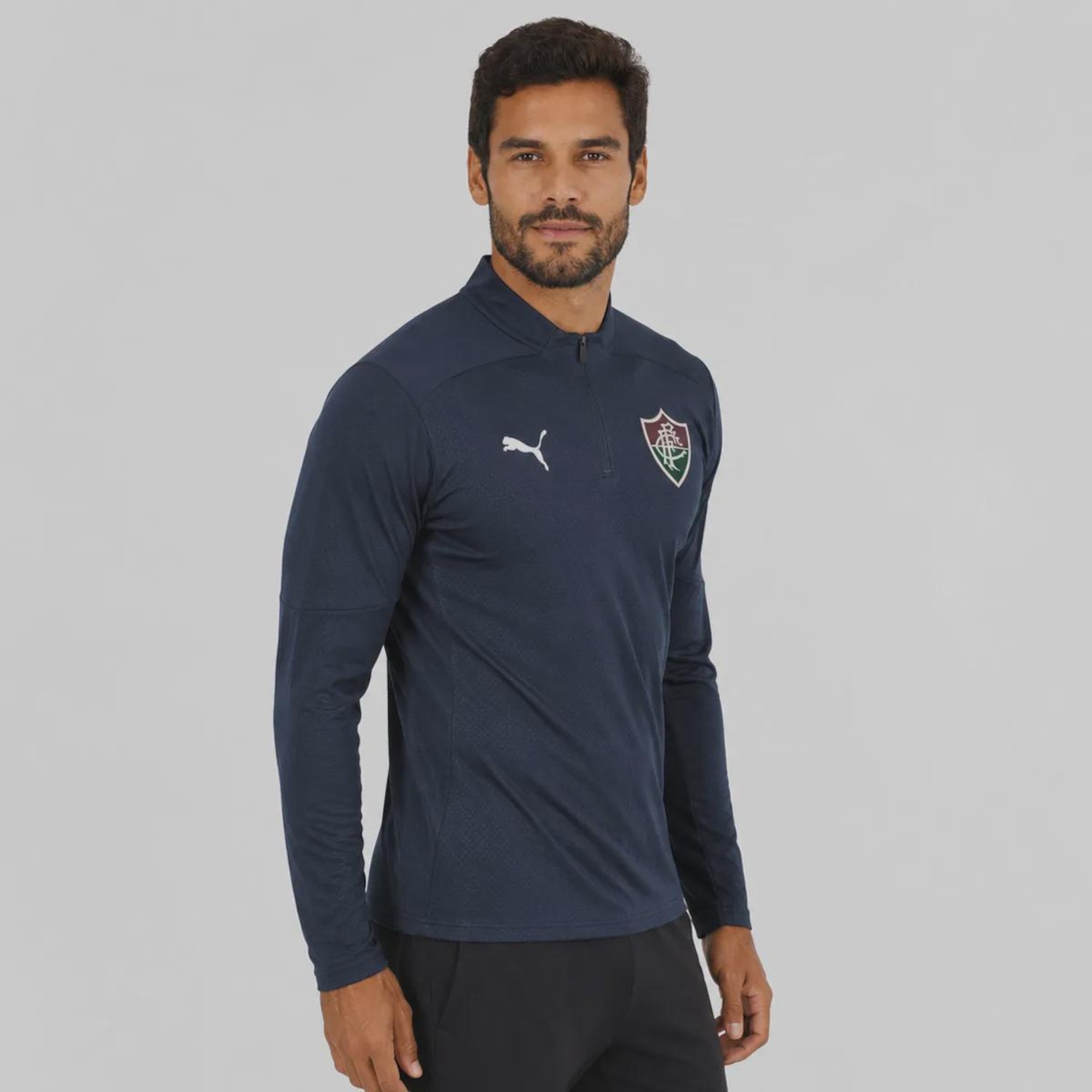 Blusão do Fluminense Puma Treino 1/4 Zip Top 2026 Masculino - Foto 2