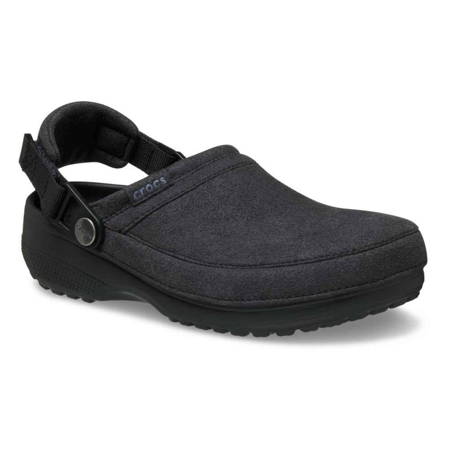 Sandália Crocs Classic Crafted Vegan Suede Clog Black - Unissex - Foto 2