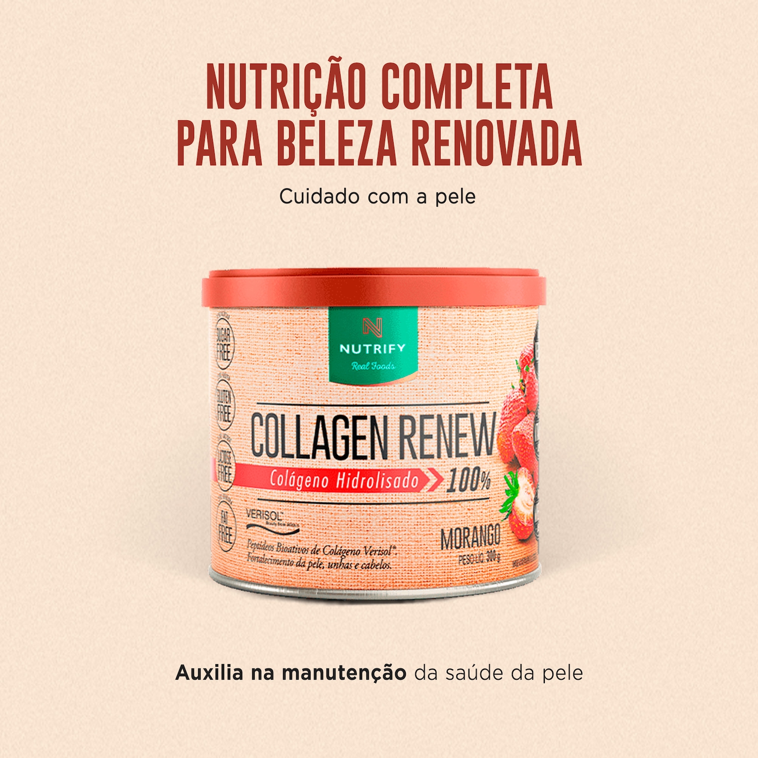 Nutrify Collagen Renew 300g - Pele, Cabelo e Unhas - Foto 1