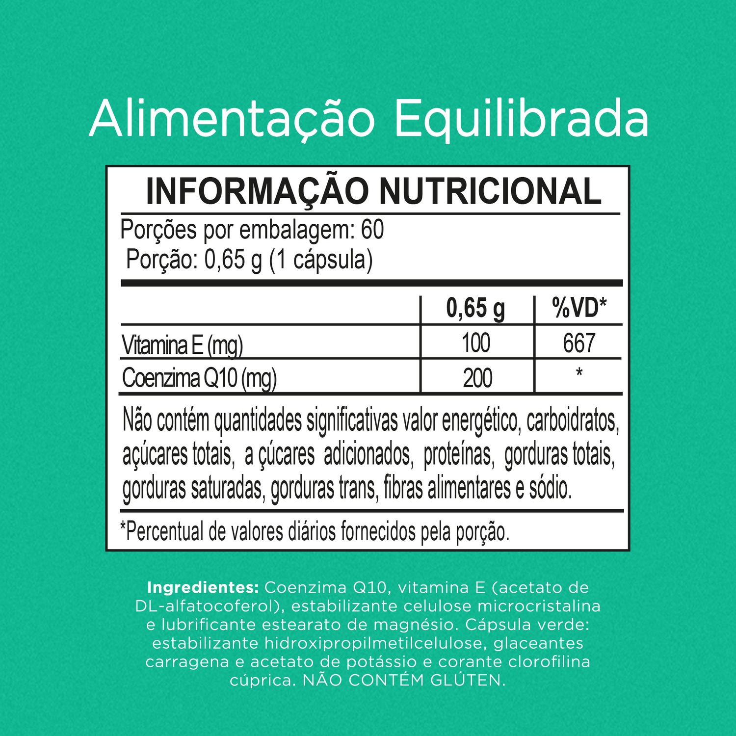 Nutrify Coenzima Q10 200mg com Vitamina E 60 Caps - Foto 2