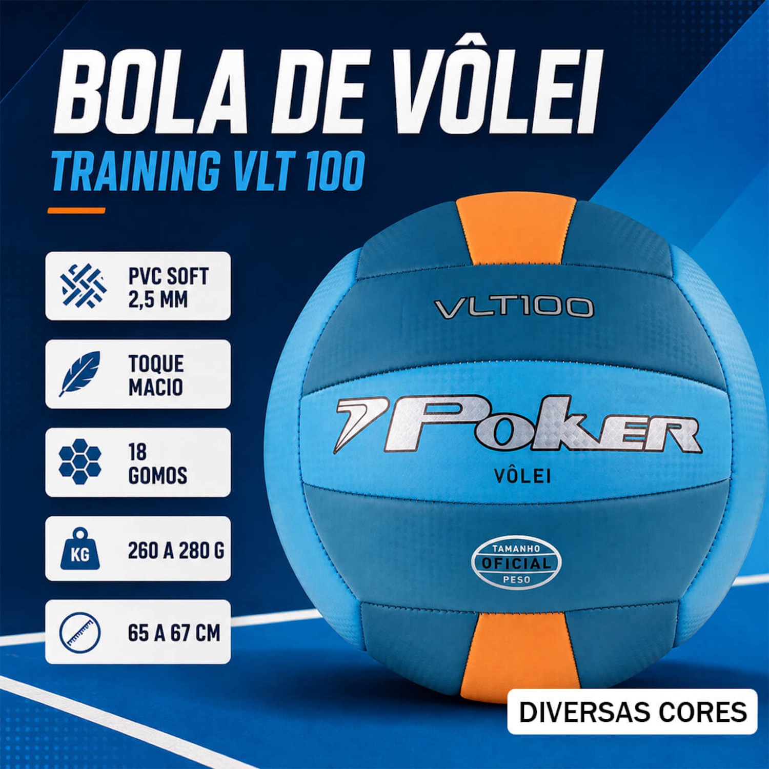 Bola de Vôlei Poker Training VLT 100 - Foto 3
