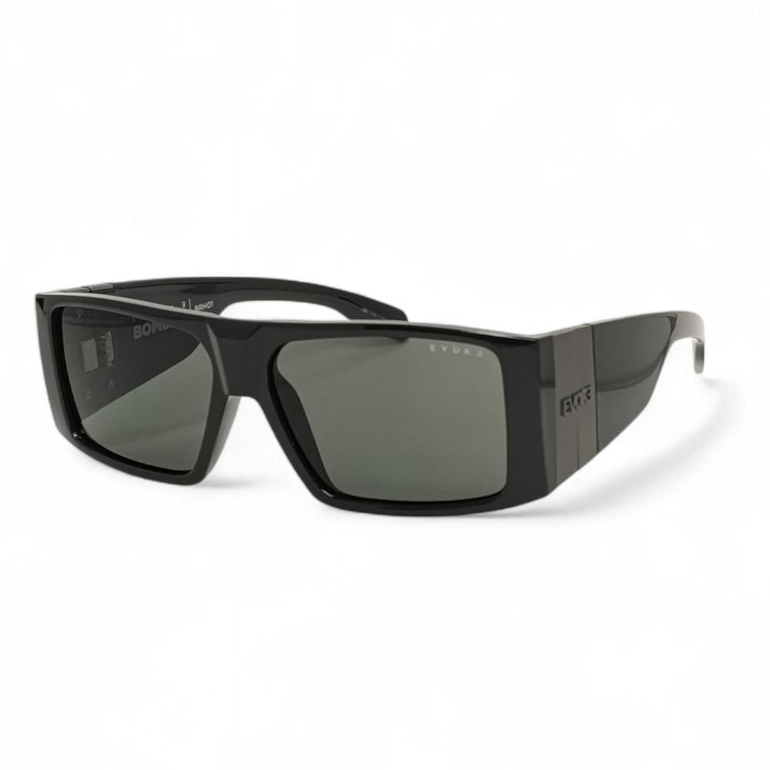 Óculos Evoke Bomber BRH01 Black Shine Verde G15 Total - Foto 1