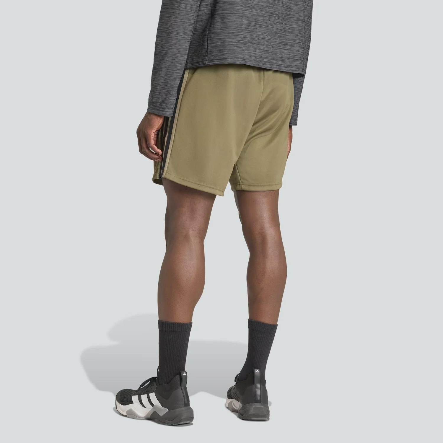 Short de Treino adidas Malha Essentials All-Set 3 Listras - Masculino - Foto 2