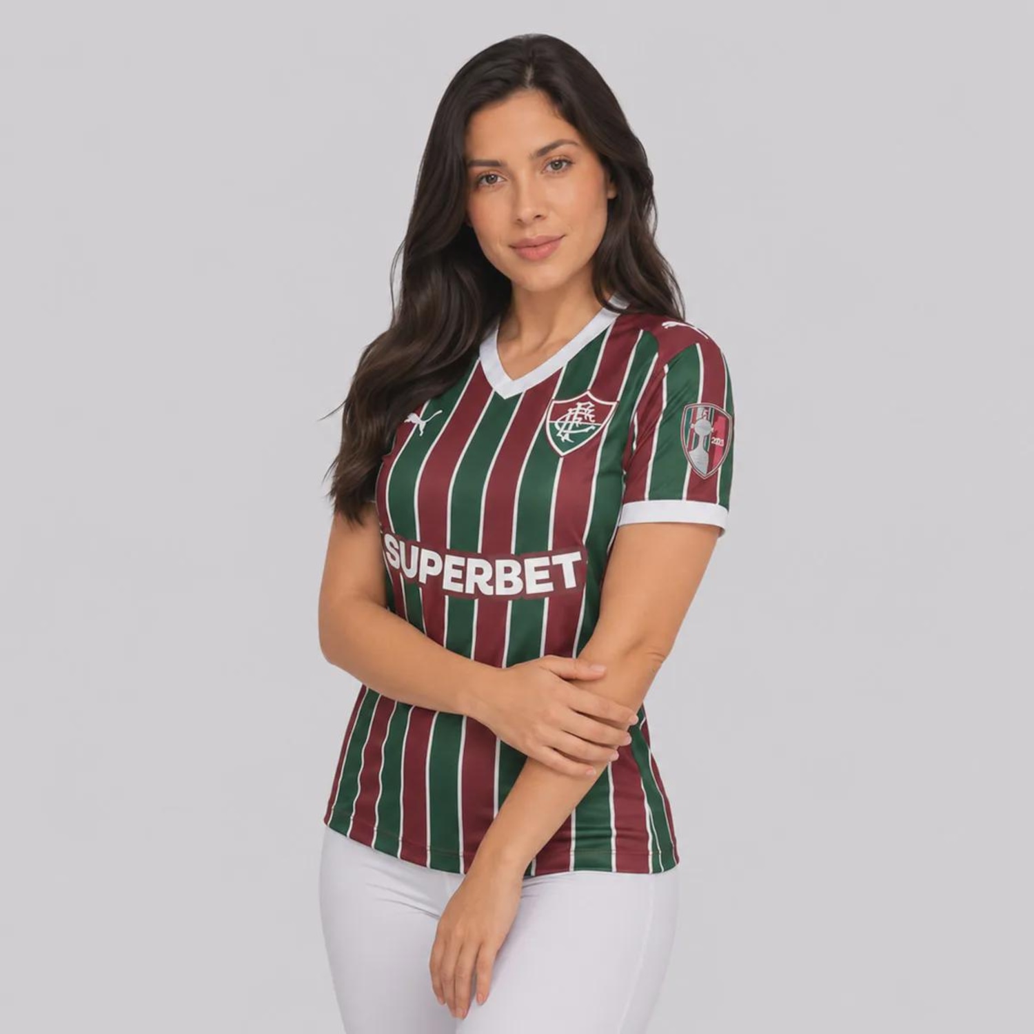 Camisa do Fluminense I 26/27 Patch Libertadores Puma Feminina - Foto 3